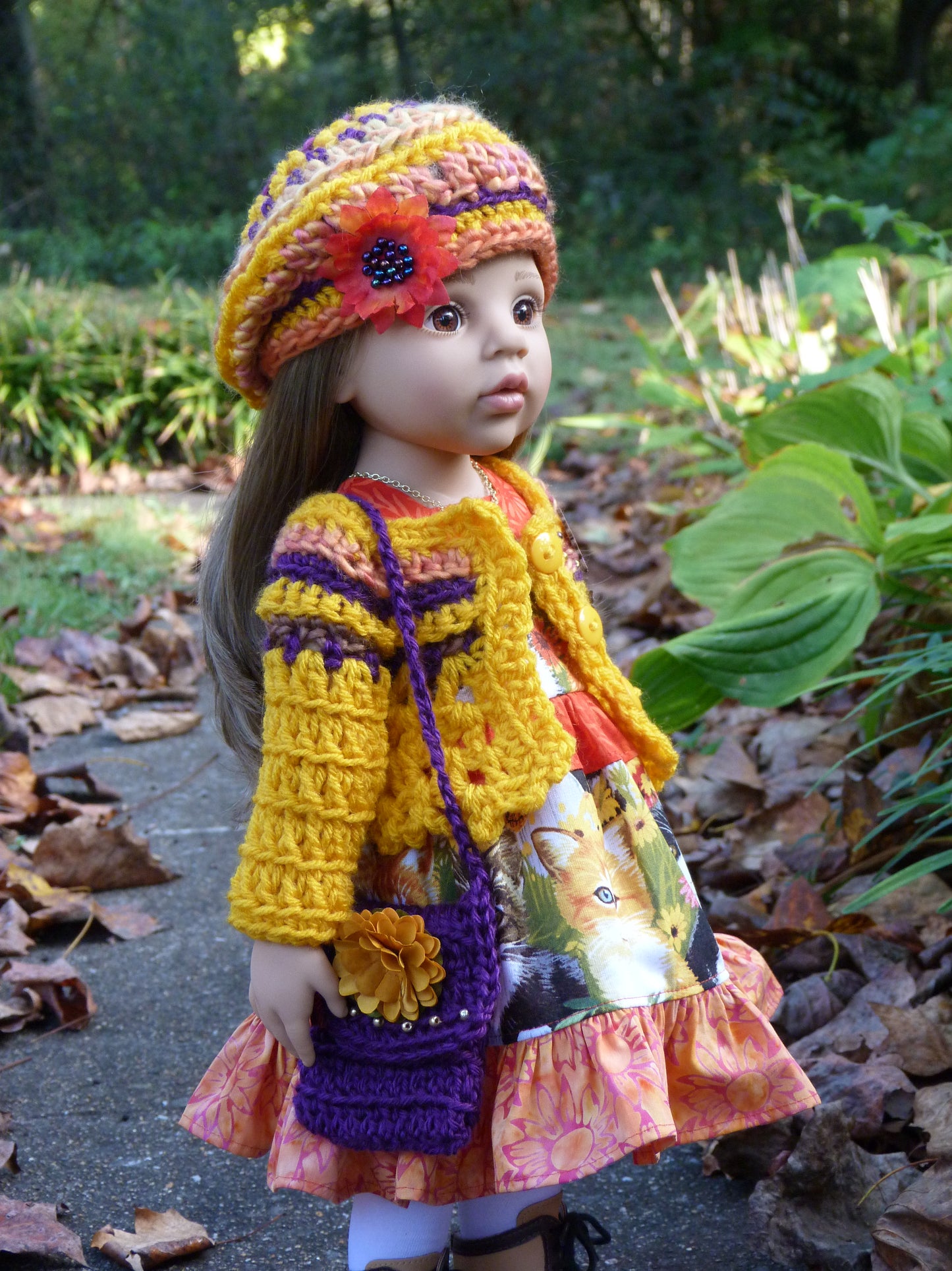 Autumn Kitten Outfit Handmade to fit 19.5 Inch Gotz Happy Kidz Doll