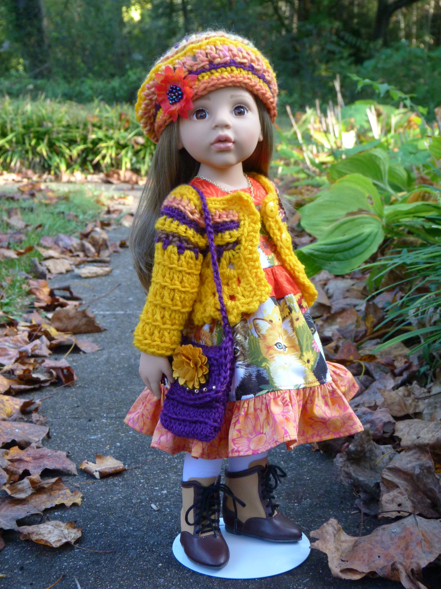 Autumn Kitten Outfit Handmade to fit 19.5 Inch Gotz Happy Kidz Doll