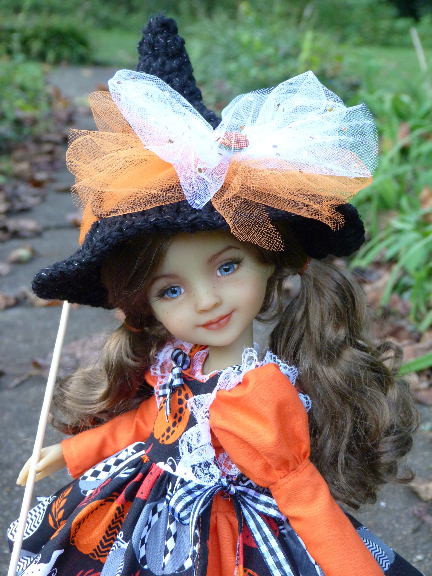 OOAK Red Fashion Friends 14.5 Inch Doll Custom Bella Repaint Halloween Witch Skye