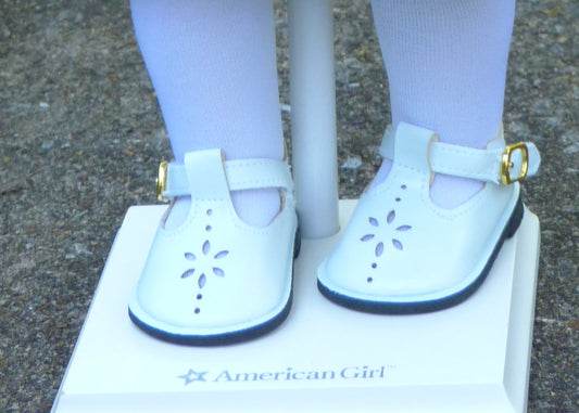 White T-Strap Shoes