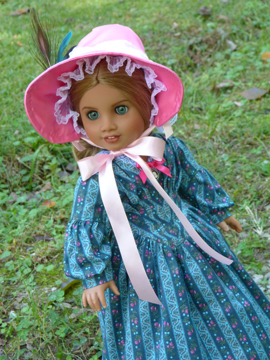 1840s Fan Front Outfit for 18 Inch Doll