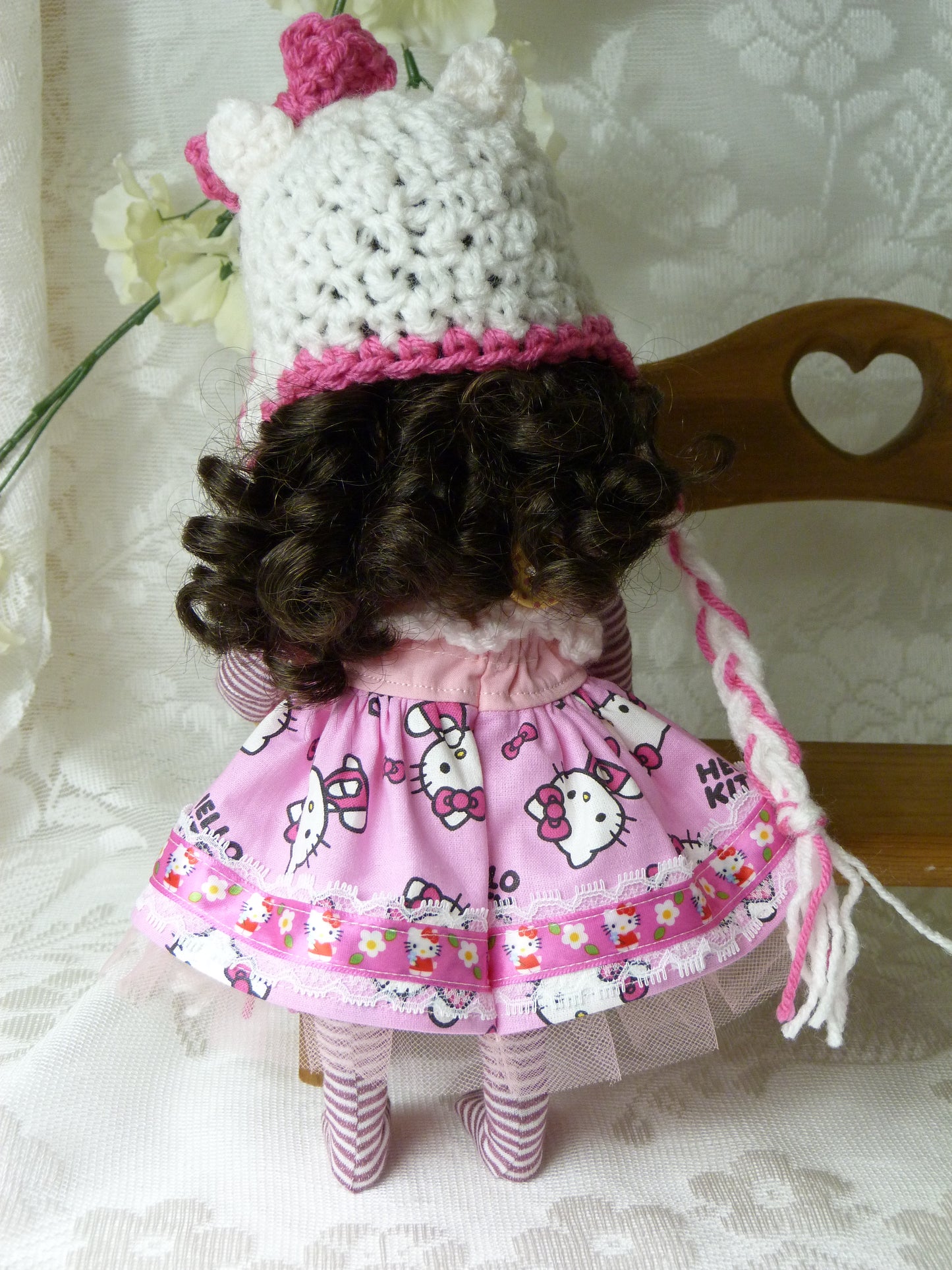 Hello Kitty Outfit Handmade to fit 11 Inch Dumpling Meadowdoll