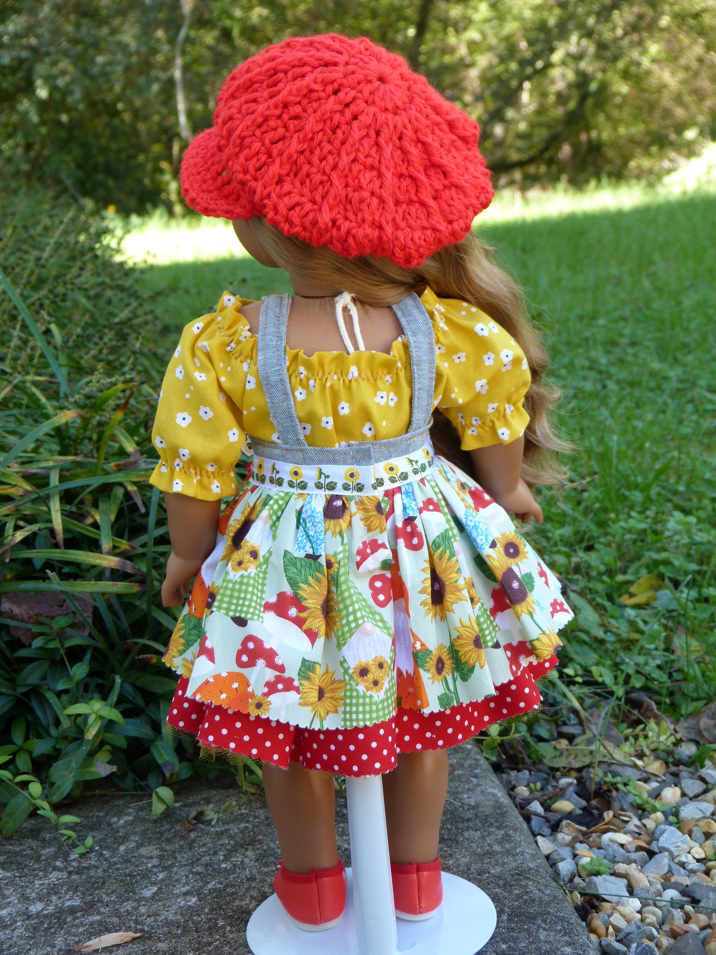 Sunflower Gnomes Autumn Outfit for 18 Inch Doll