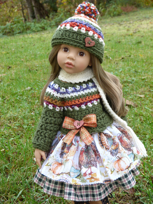 Autumn Outfit Handmade to fit 19.5 Inch Gotz Happy Kidz Doll