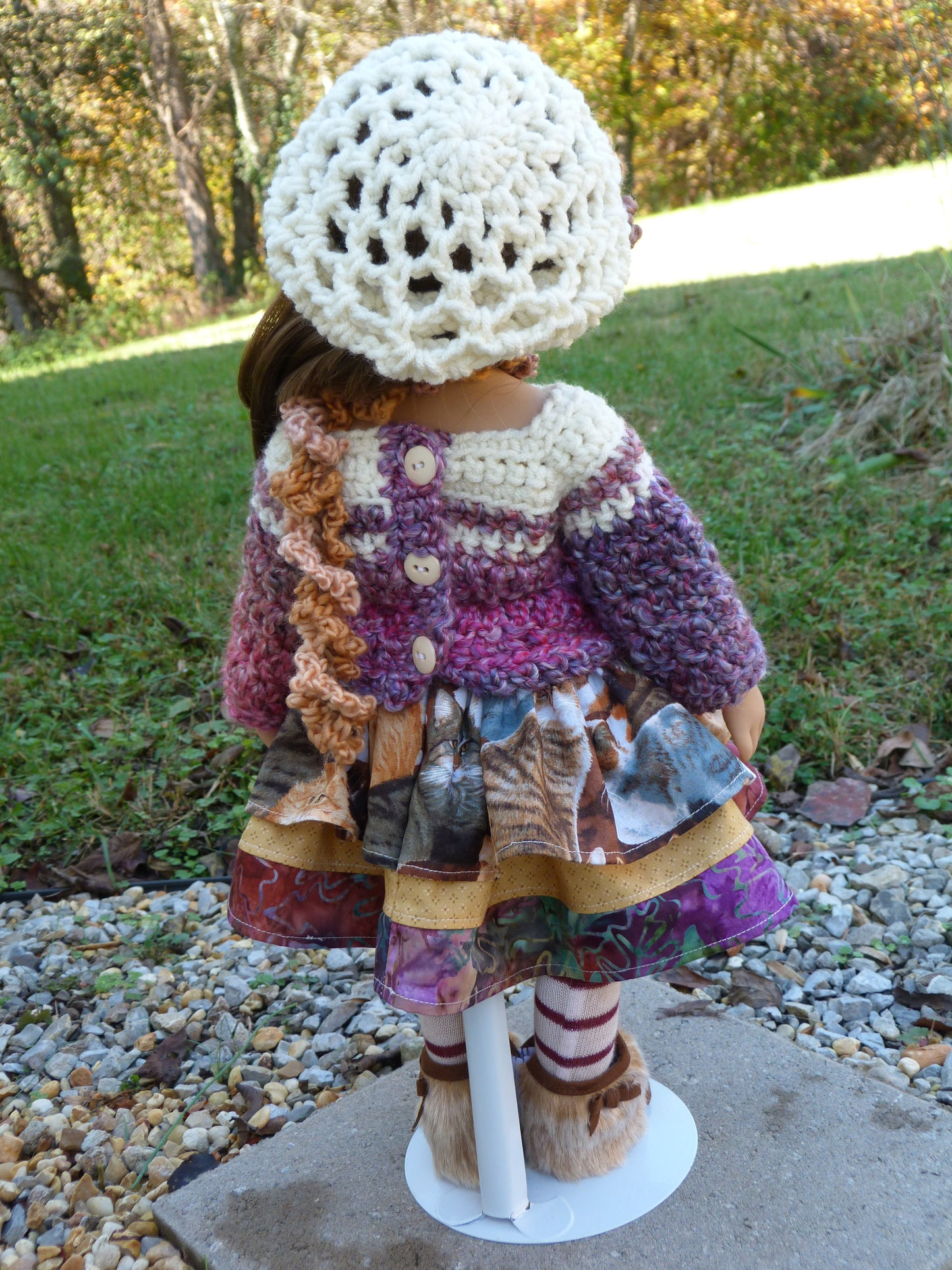 Cozy Kitten Autumn Outfit Handmade to fit 19.5 Inch Gotz Happy Kidz Doll