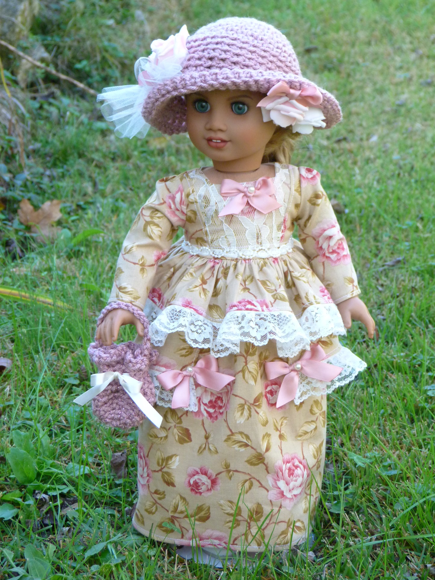 Edwardian Rose Outfit for 18 Inch Doll