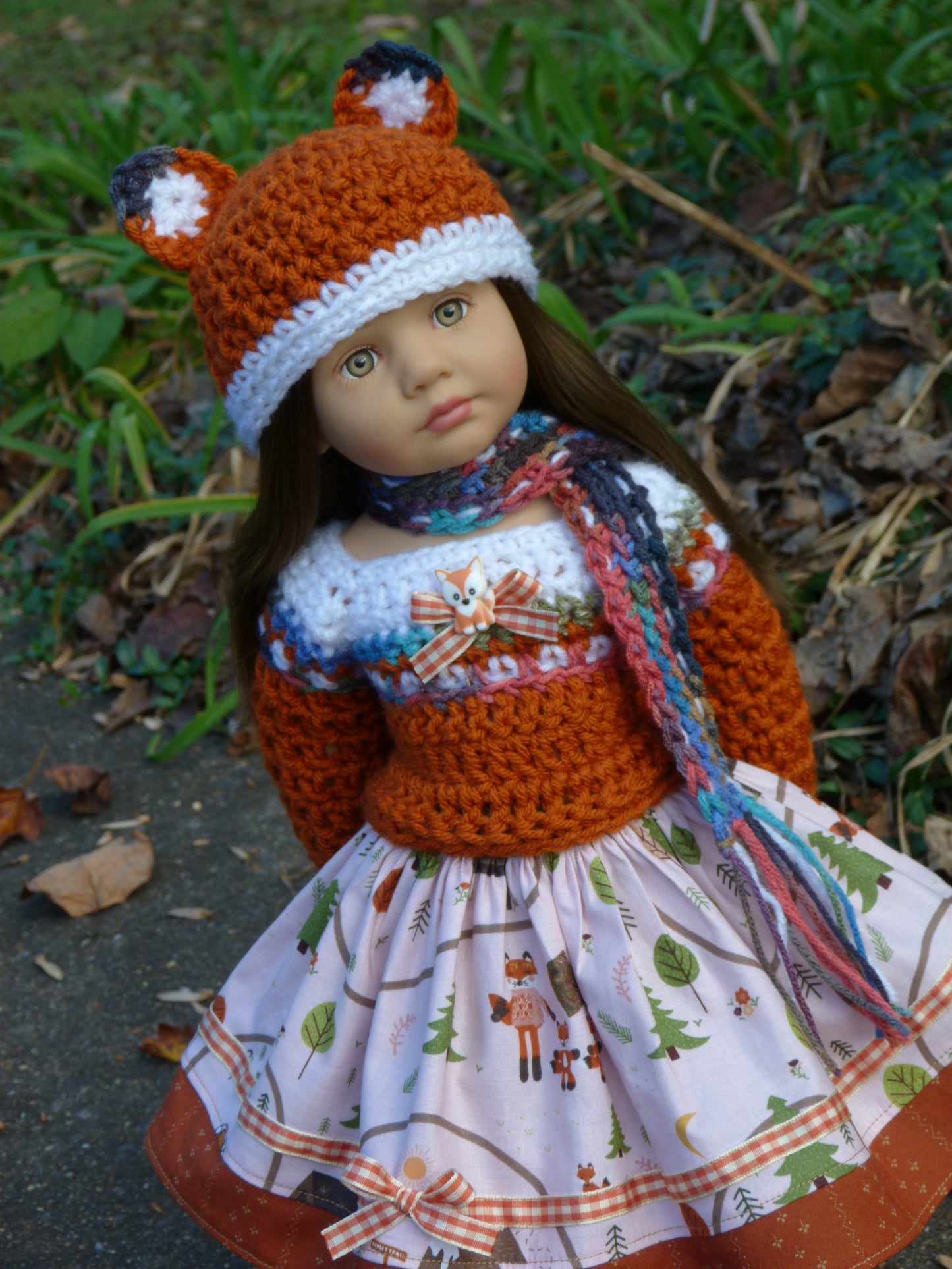 Cozy Fall Fox Outfit Handmade to fit 19.5 Inch Gotz Happy Kidz Doll