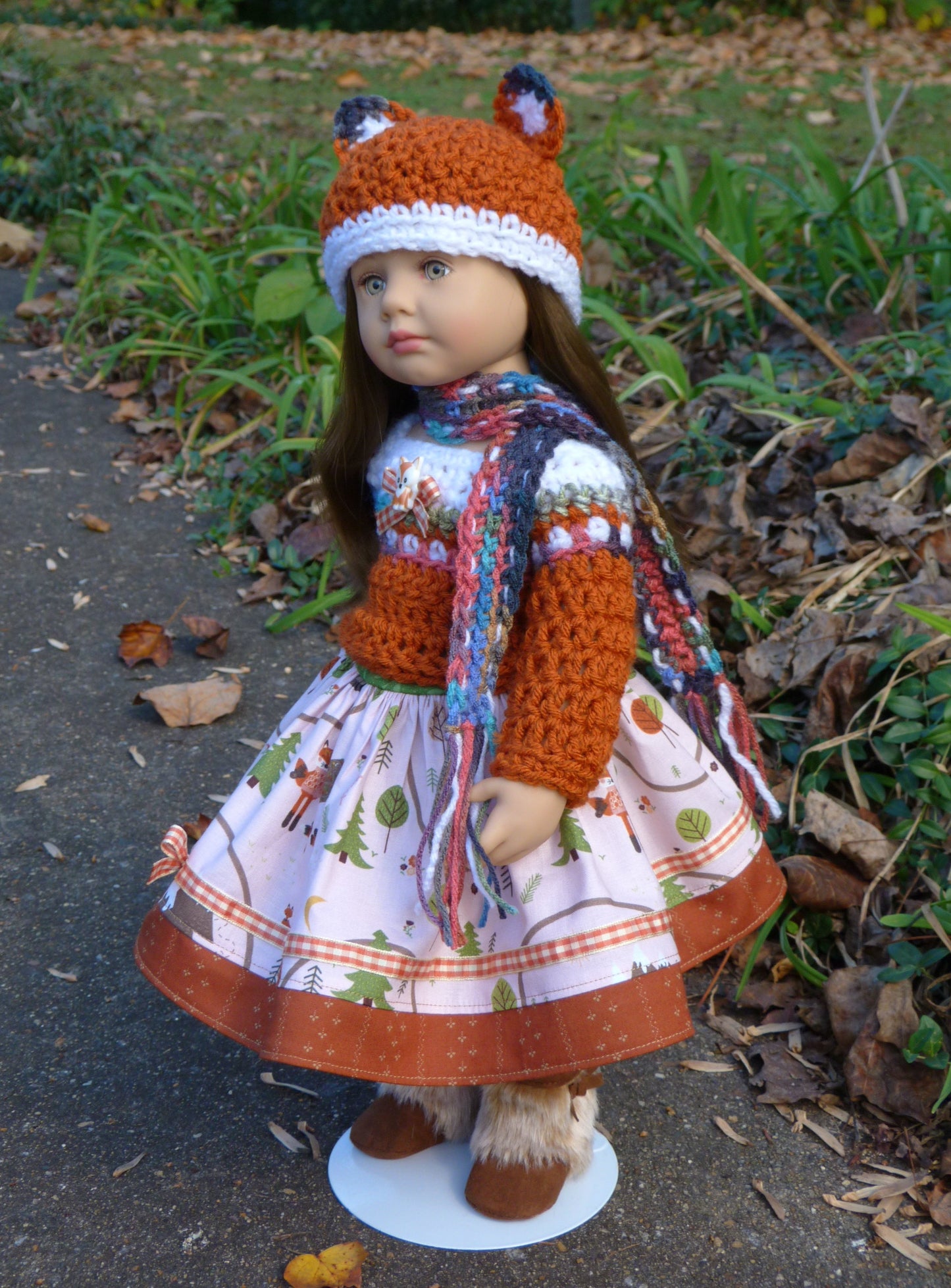 Cozy Fall Fox Outfit Handmade to fit 19.5 Inch Gotz Happy Kidz Doll