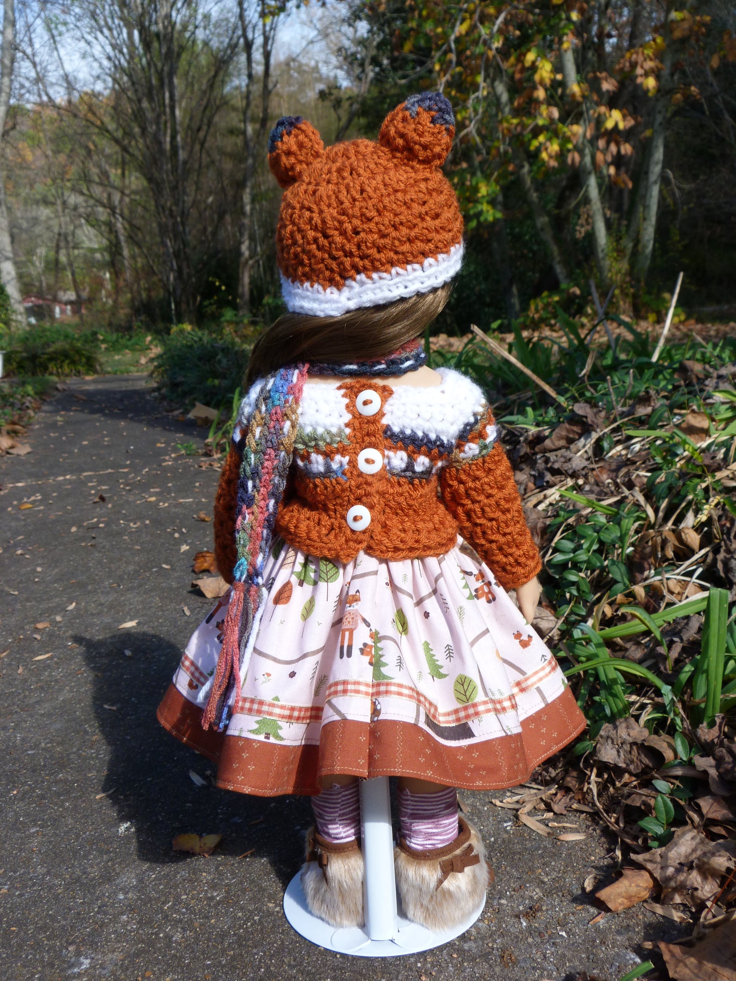 Cozy Fall Fox Outfit Handmade to fit 19.5 Inch Gotz Happy Kidz Doll