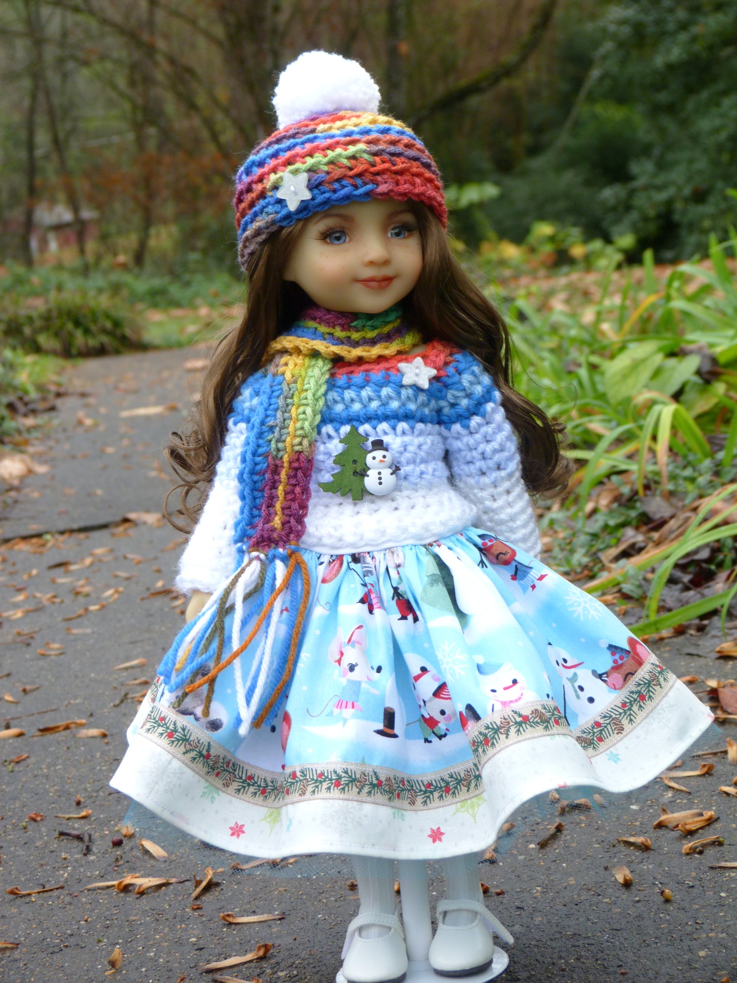 Snow Fun Winter Outfit Handmade to fit 14.5 Inch Ruby Red Fashion Doll