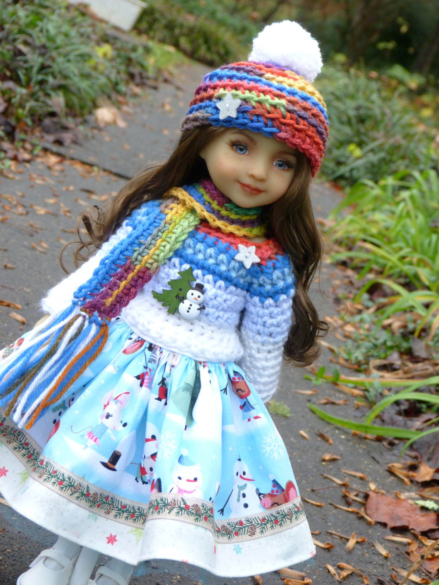 Snow Fun Winter Outfit Handmade to fit 14.5 Inch Ruby Red Fashion Doll