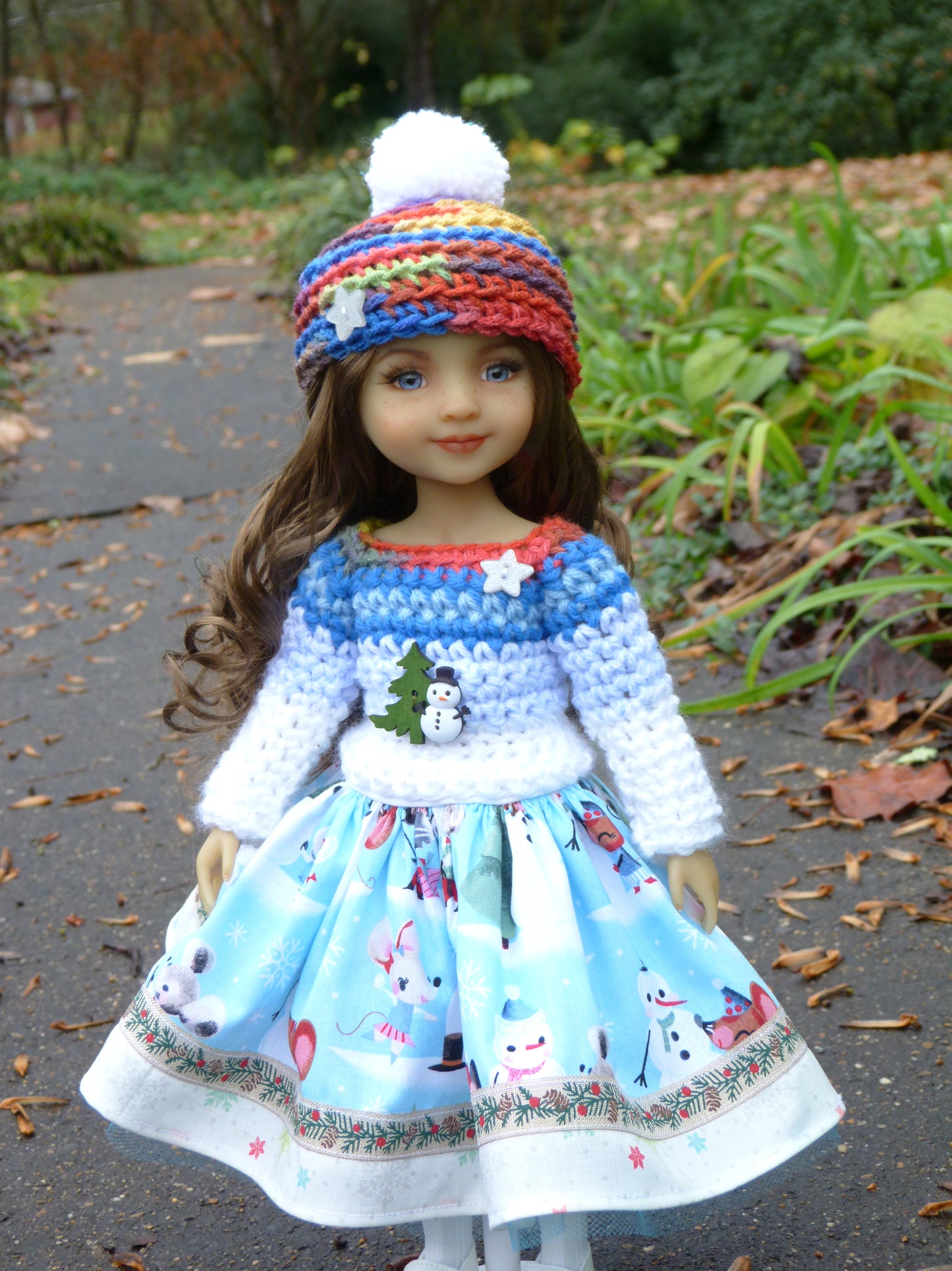 Snow Fun Winter Outfit Handmade to fit 14.5 Inch Ruby Red Fashion Doll