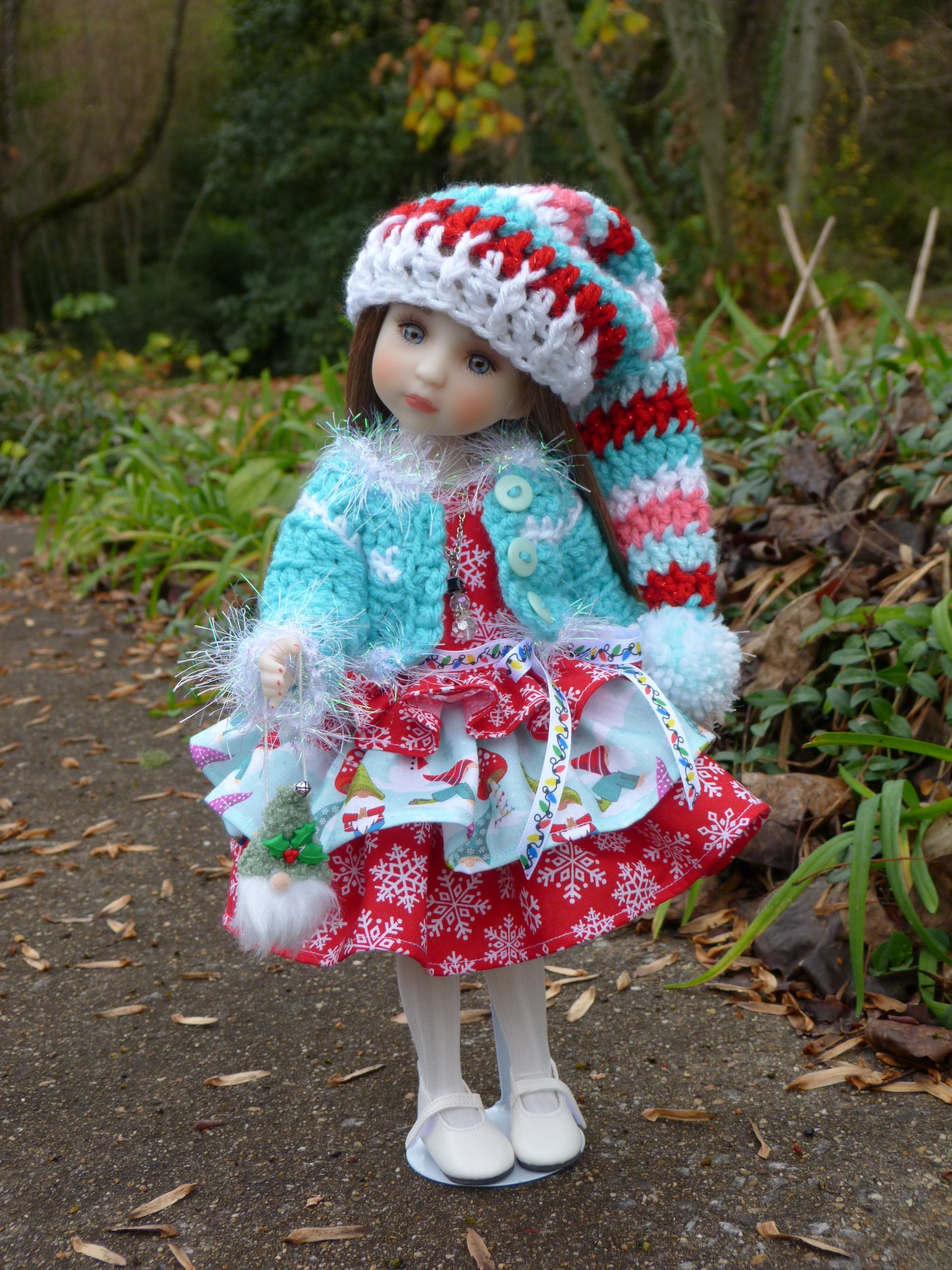 Snow Gnomes Winter Outfit Handmade to fit 14.5 Inch Ruby Red Fashion Doll