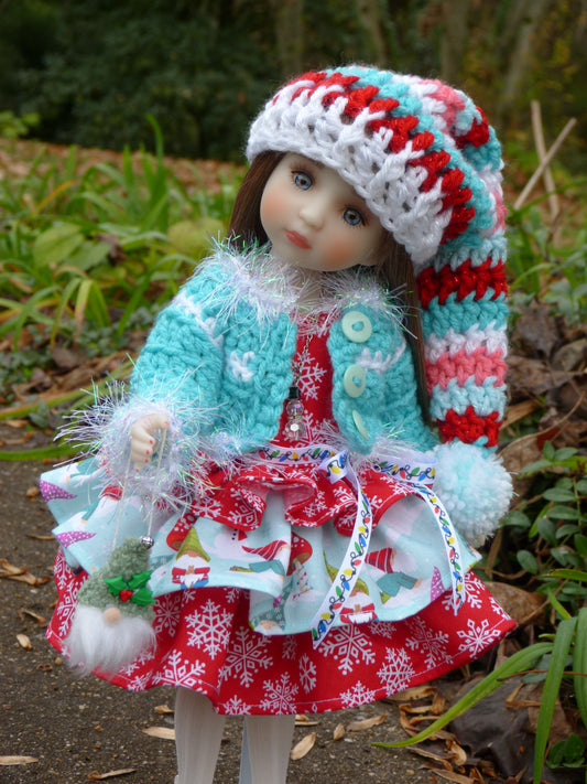 Snow Gnomes Winter Outfit Handmade to fit 14.5 Inch Ruby Red Fashion Doll