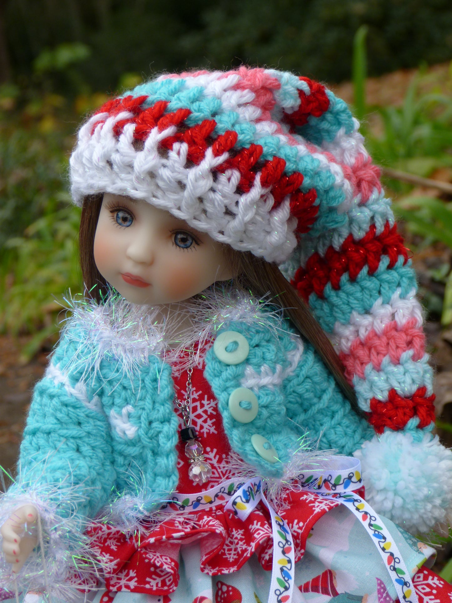 Snow Gnomes Winter Outfit Handmade to fit 14.5 Inch Ruby Red Fashion Doll