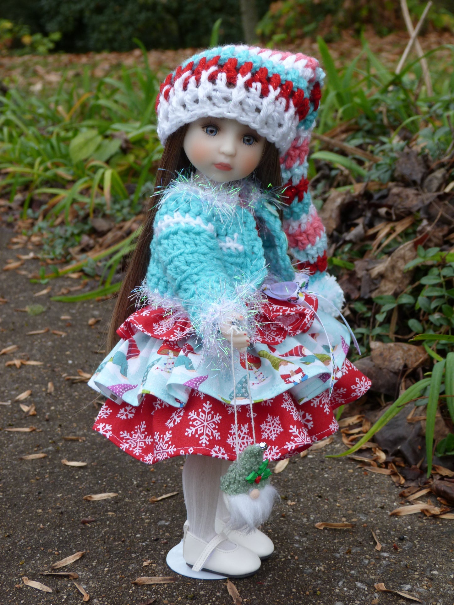 Snow Gnomes Winter Outfit Handmade to fit 14.5 Inch Ruby Red Fashion Doll