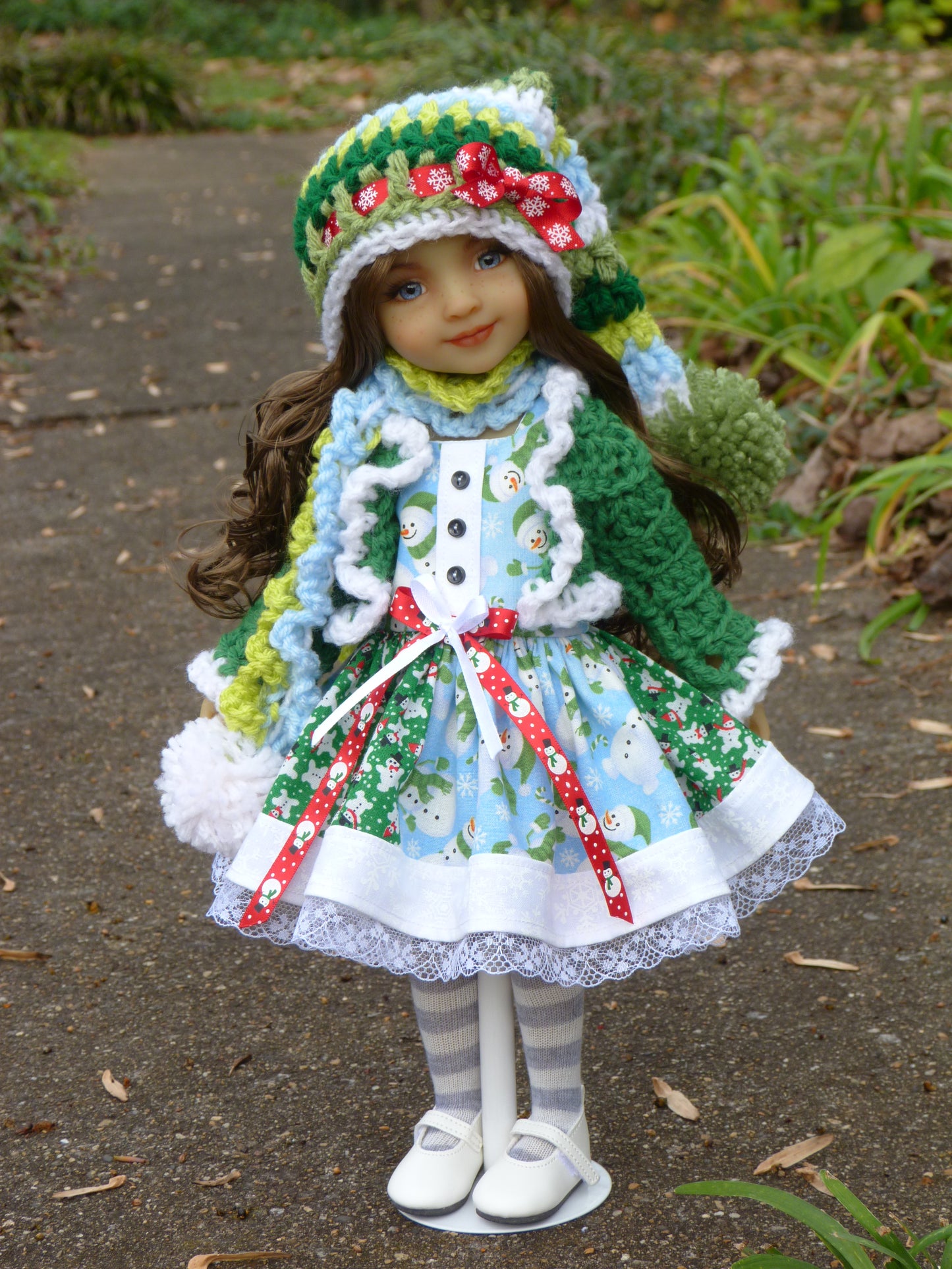 Jolly Winter Snowman Outfit Handmade to fit 14.5 Inch Ruby Red Fashion Doll