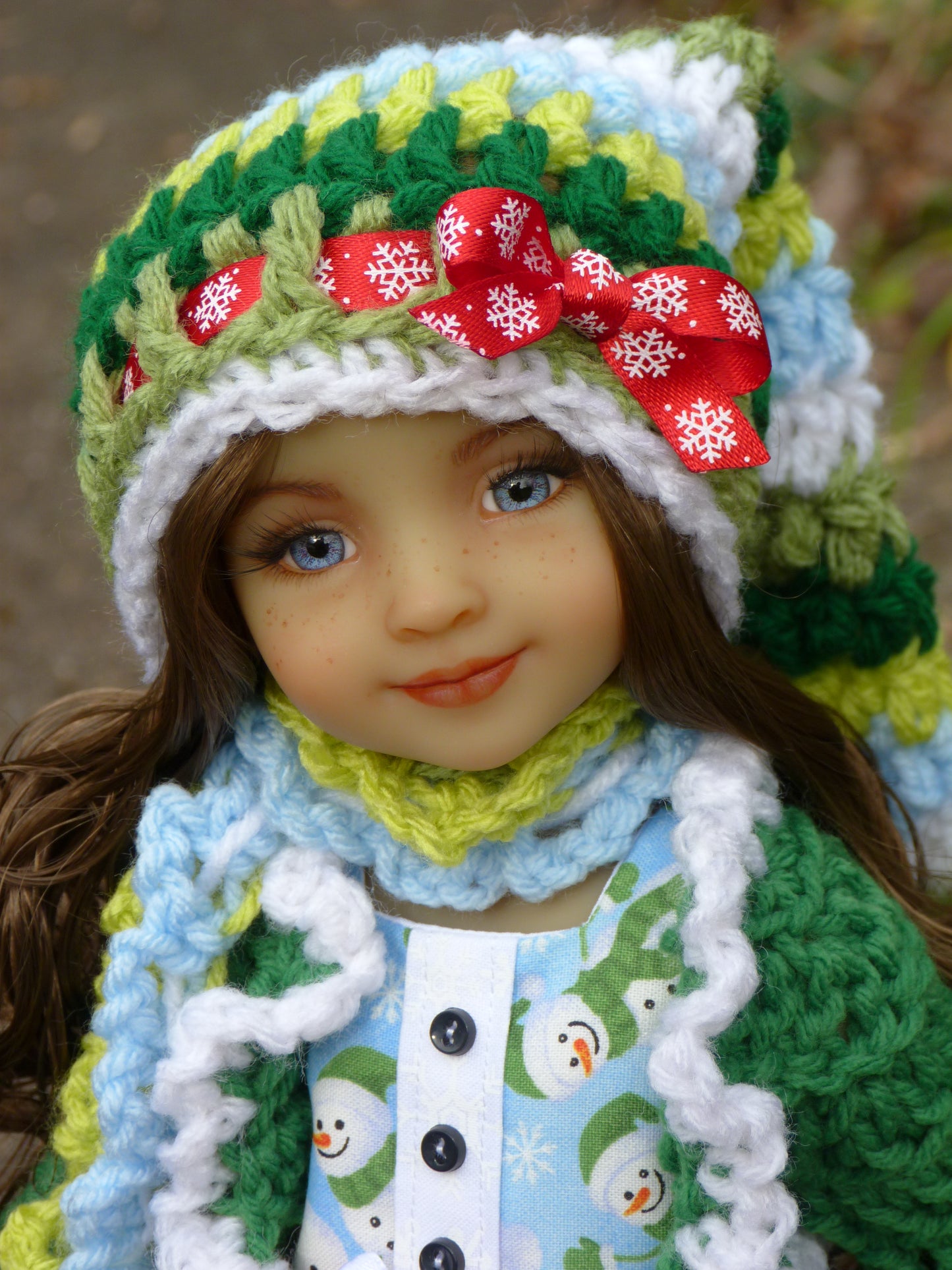 Jolly Winter Snowman Outfit Handmade to fit 14.5 Inch Ruby Red Fashion Doll