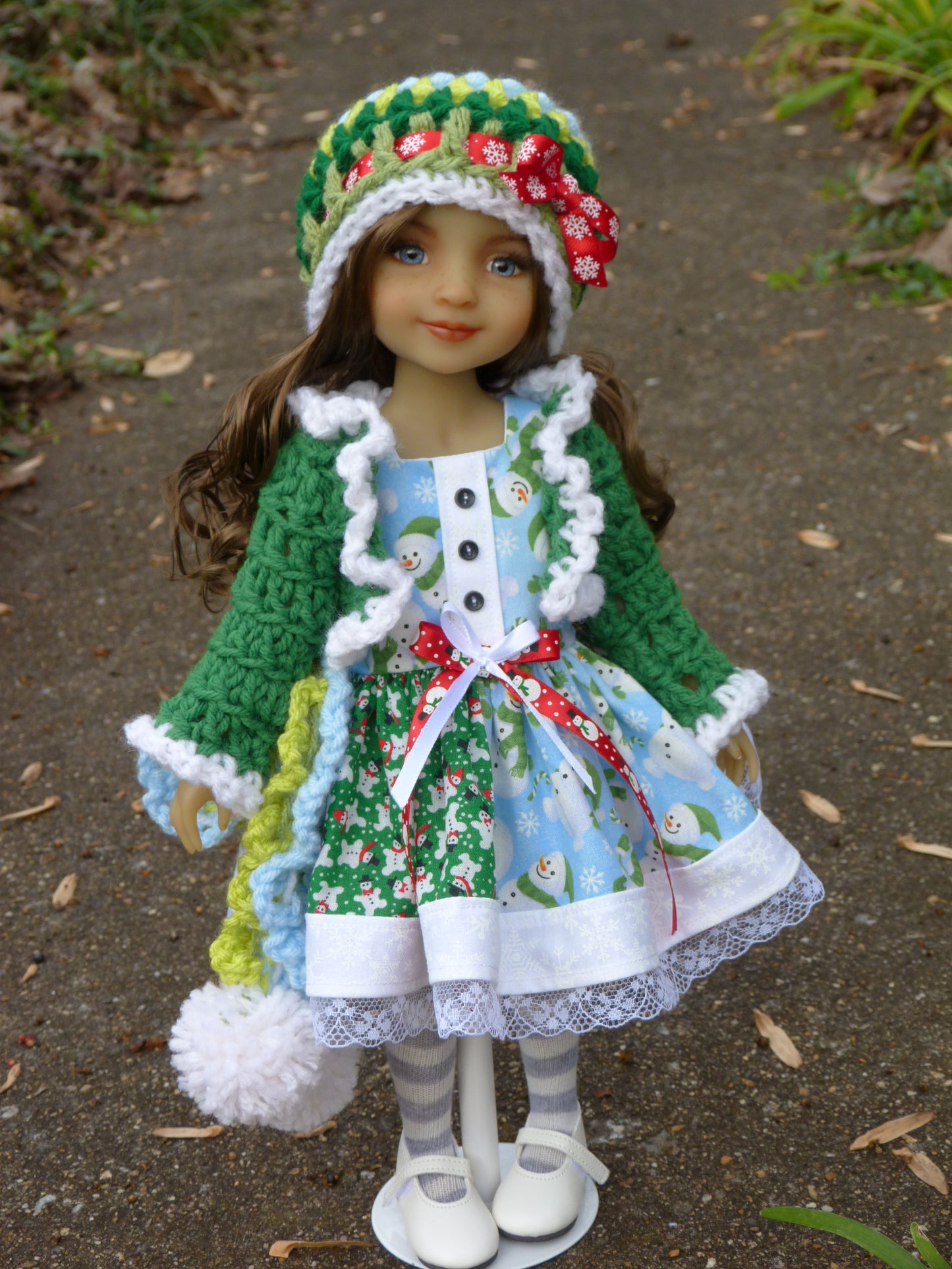 Jolly Winter Snowman Outfit Handmade to fit 14.5 Inch Ruby Red Fashion Doll