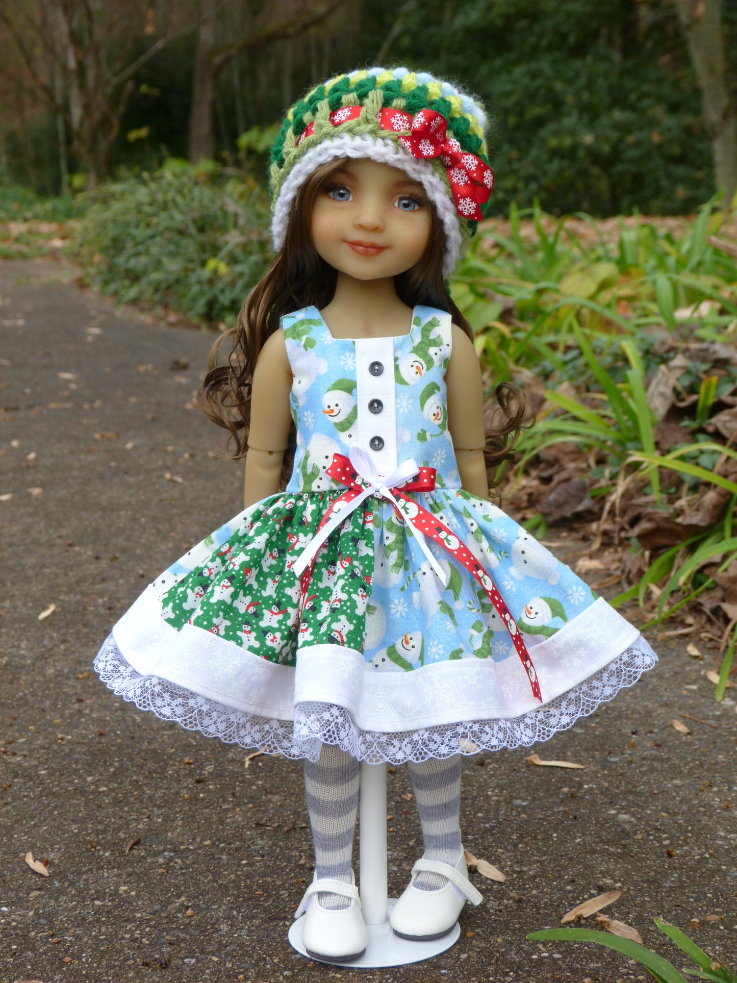 Jolly Winter Snowman Outfit Handmade to fit 14.5 Inch Ruby Red Fashion Doll