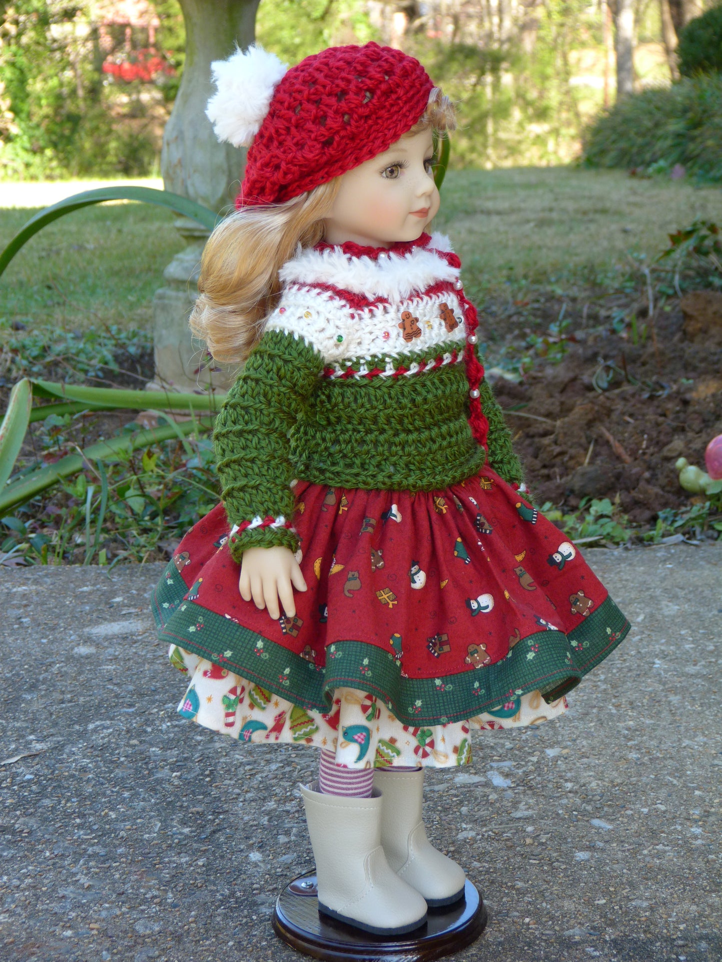 Christmas Sweets Outfit Handmade to fit 20 in. Maru and Friends Doll