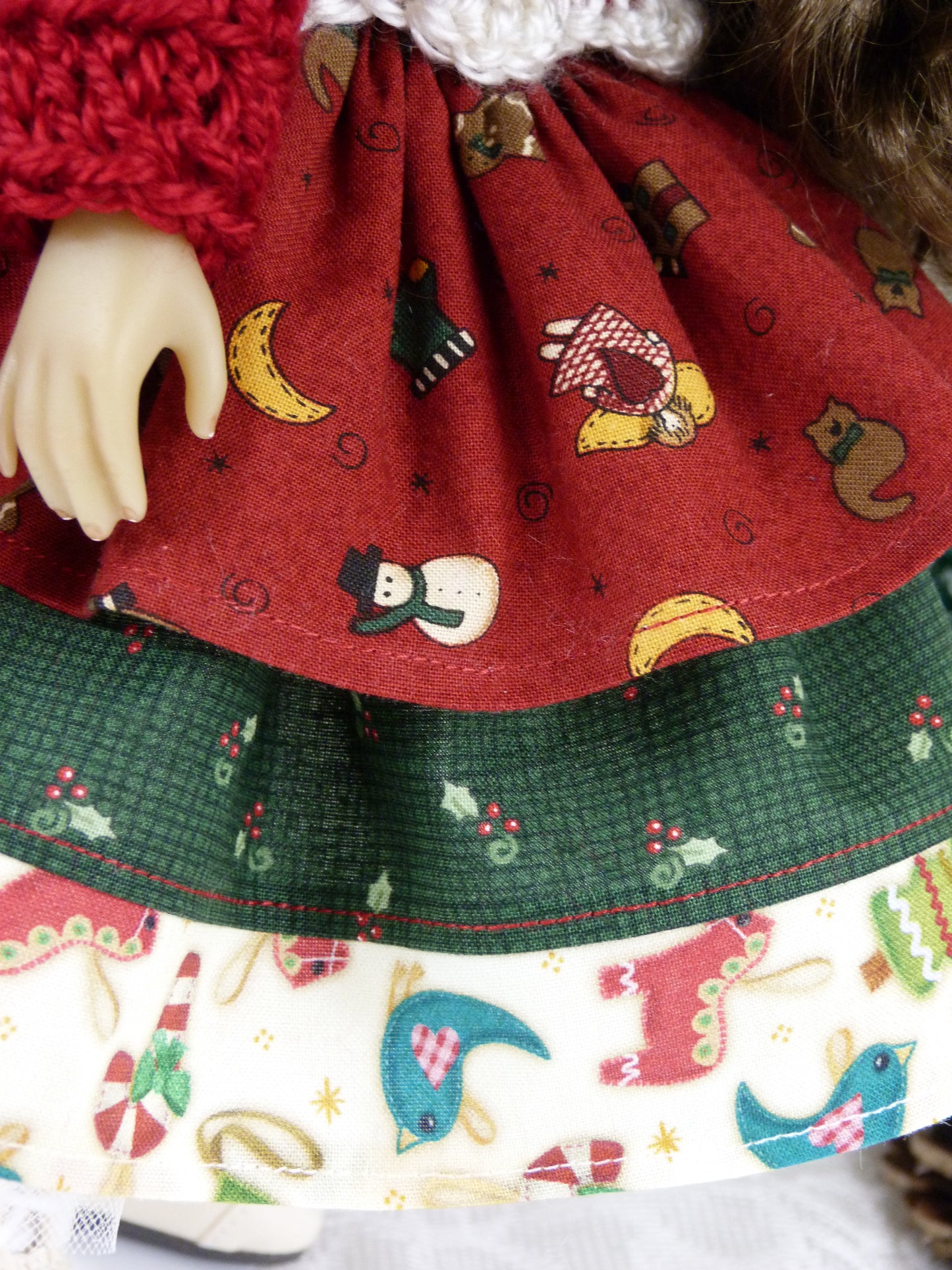 Holiday Treasures Outfit Handmade to fit 14.5 Inch Ruby Red Fashion Doll