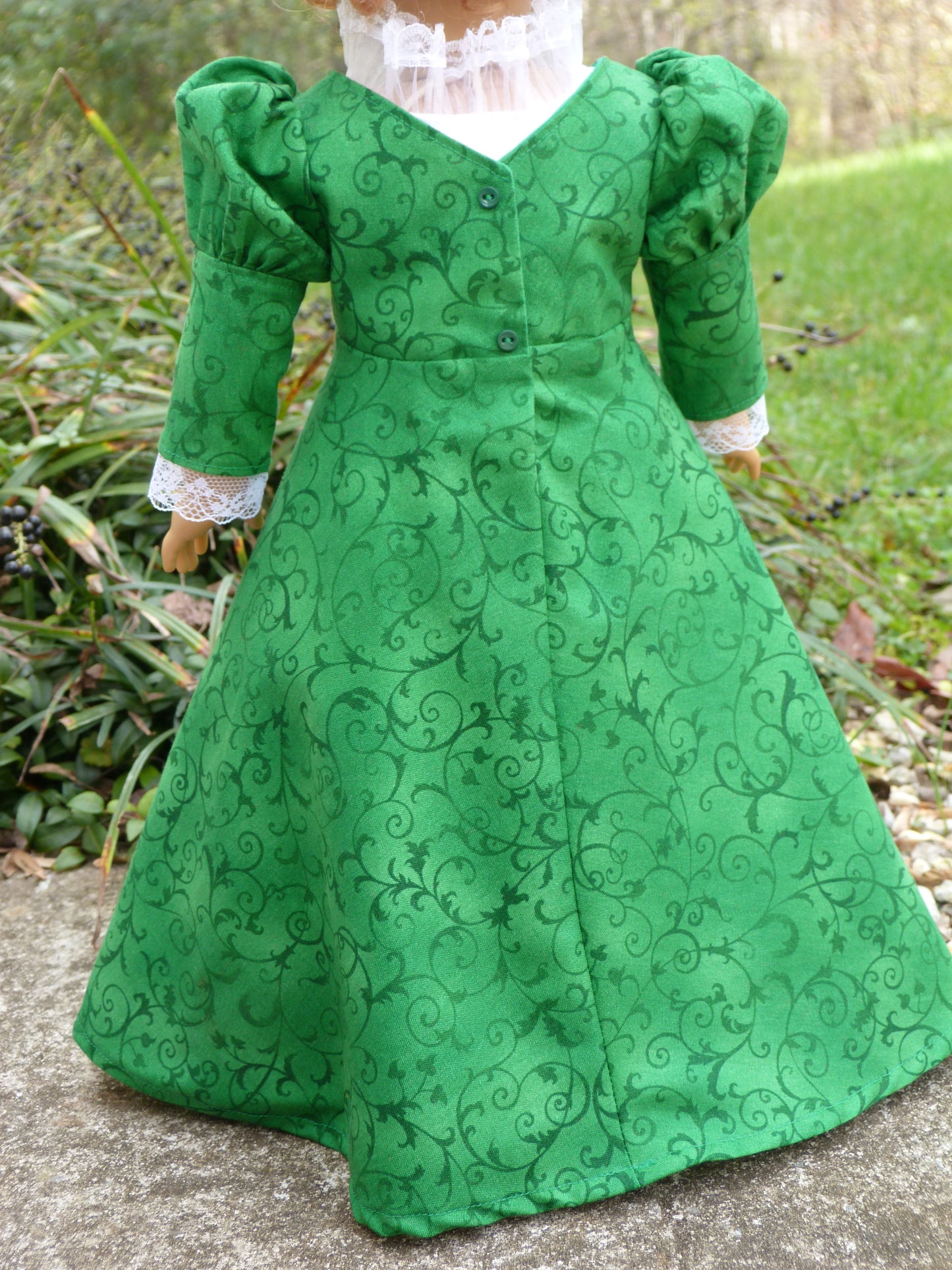 Christmas Rose Regency Ensemble for 18 Inch Doll