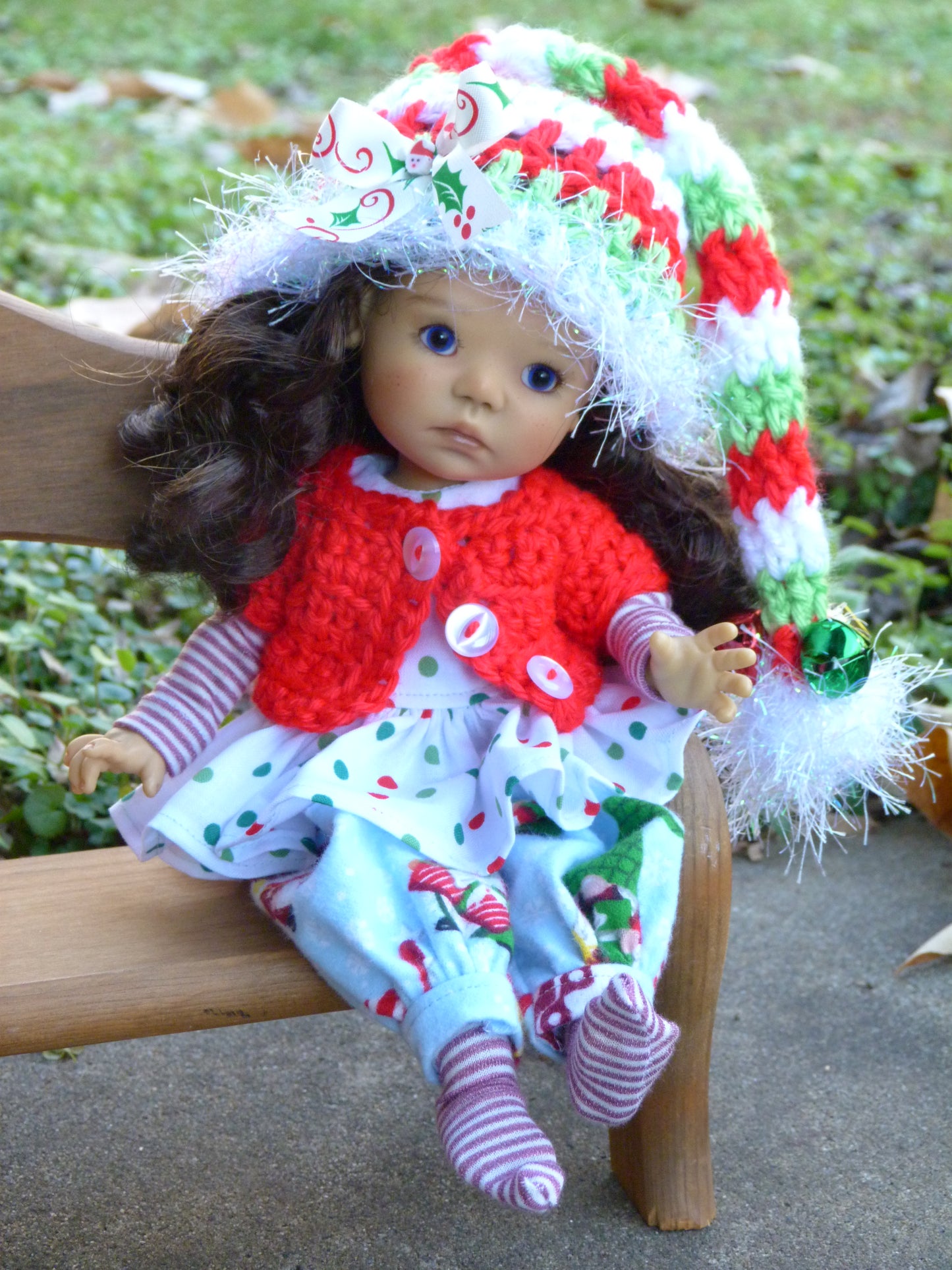 Christmas Gnome Outfit Handmade to fit 11 Inch Dumpling Meadowdoll