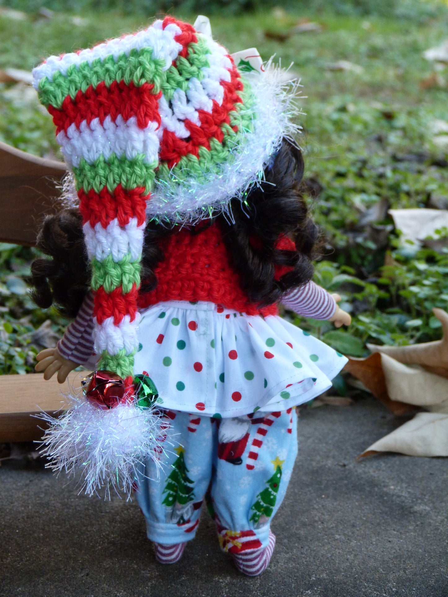 Christmas Gnome Outfit Handmade to fit 11 Inch Dumpling Meadowdoll