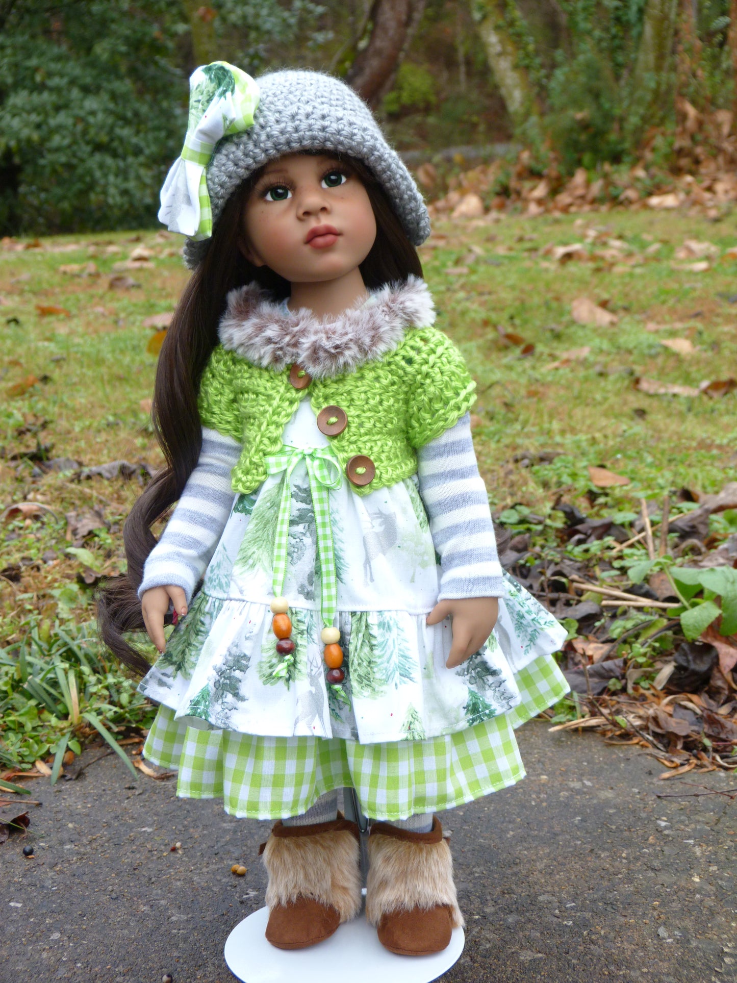 Winter Woodland Outfit Handmade to fit 19.5 Inch Gotz Happy Kidz Doll