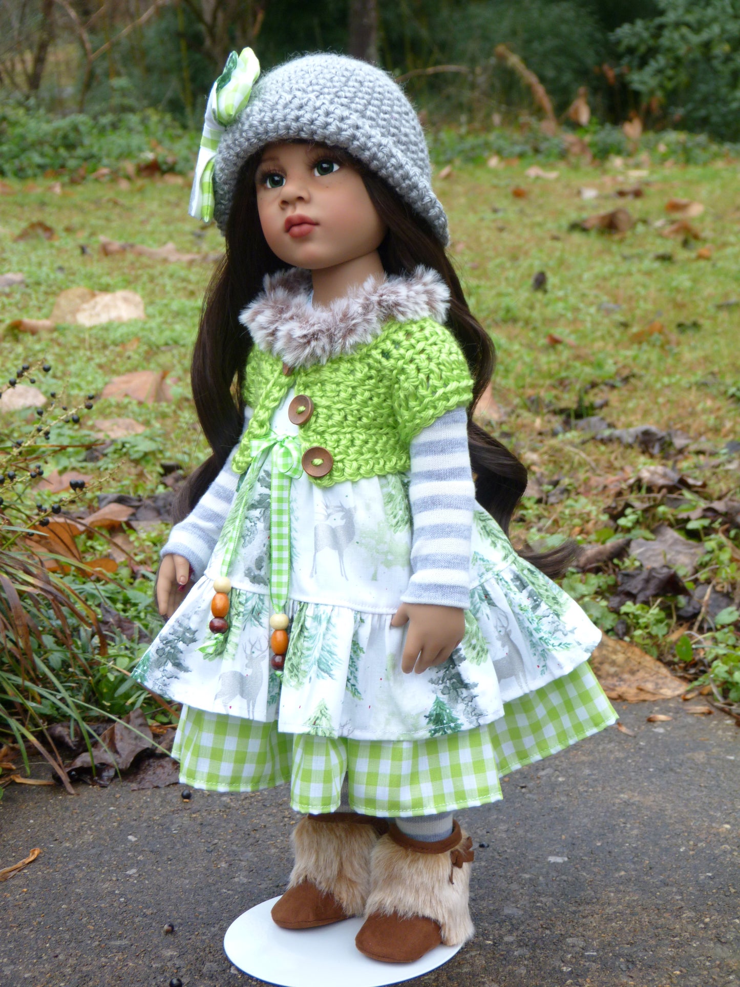 Winter Woodland Outfit Handmade to fit 19.5 Inch Gotz Happy Kidz Doll