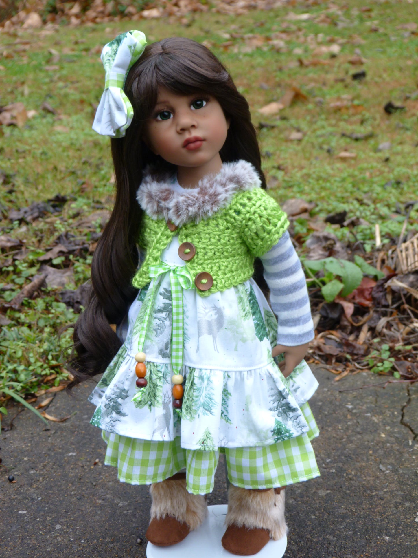 Winter Woodland Outfit Handmade to fit 19.5 Inch Gotz Happy Kidz Doll