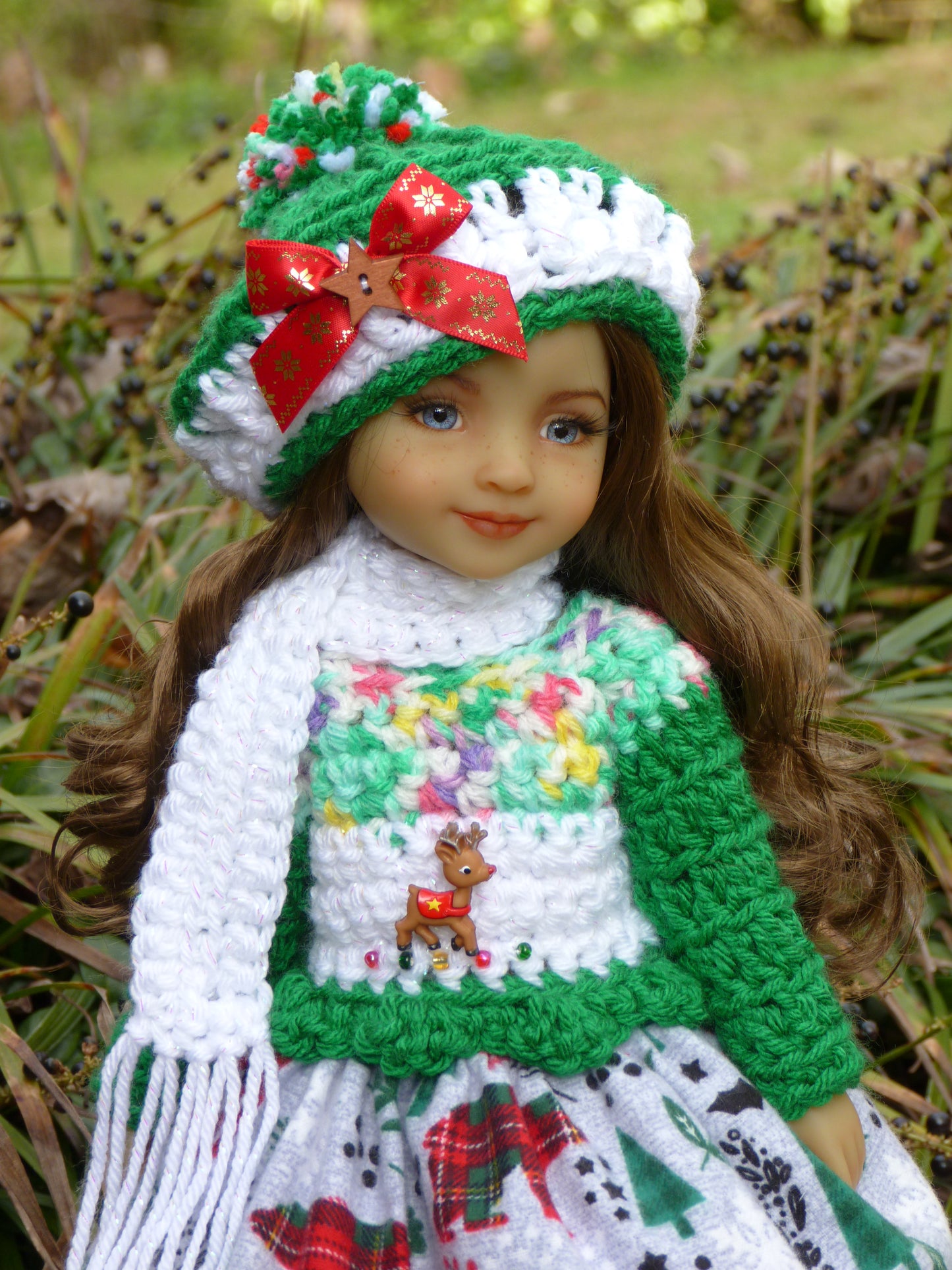 Santa's Helpers Christmas Outfit Handmade to fit 14.5 Inch Ruby Red Fashion Friends Doll