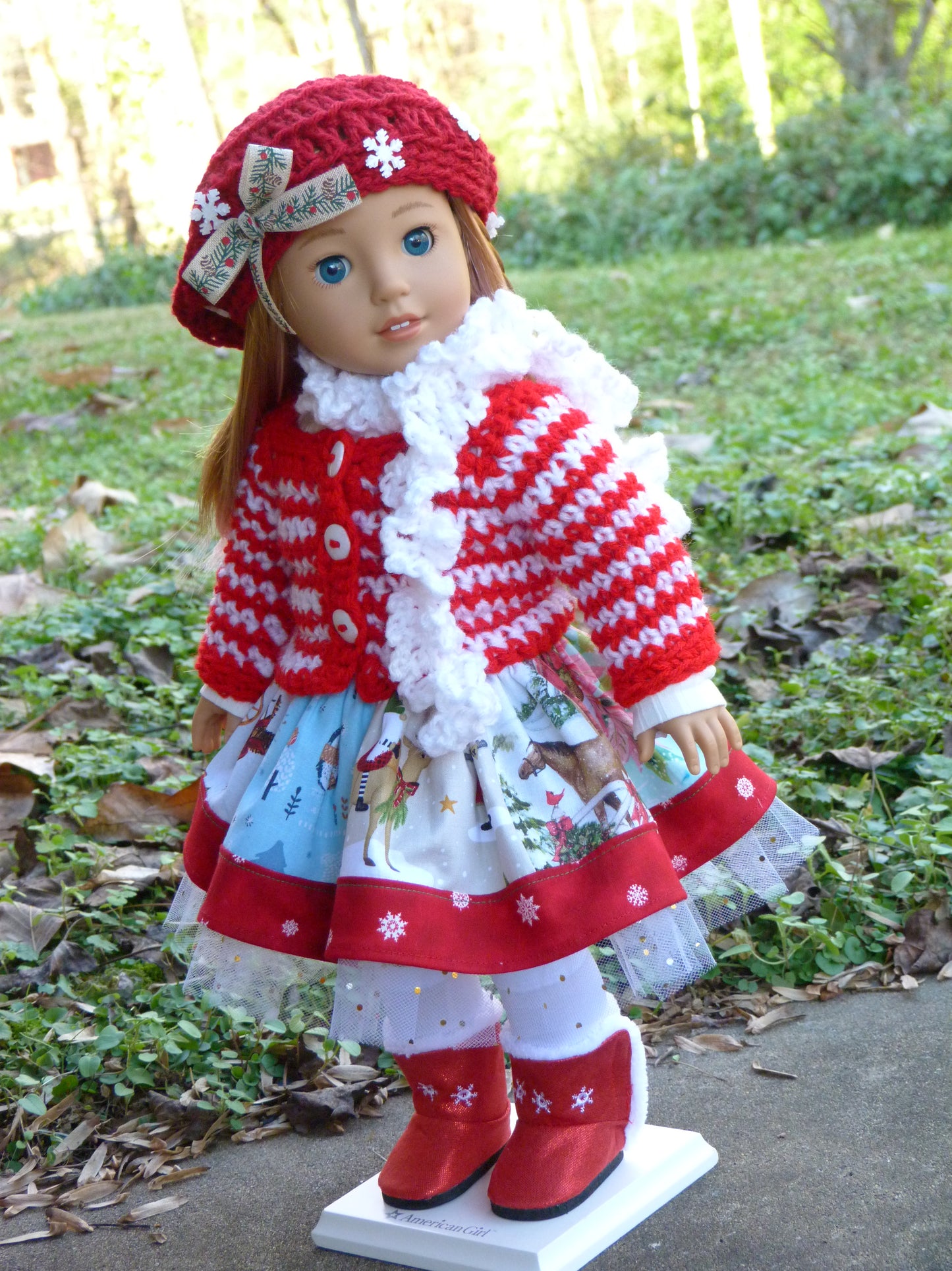 Christmas Patchwork Outfit for 18 Inch Doll