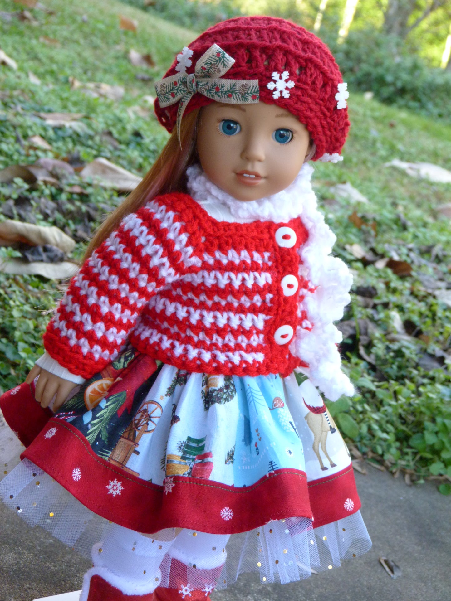 Christmas Patchwork Outfit for 18 Inch Doll