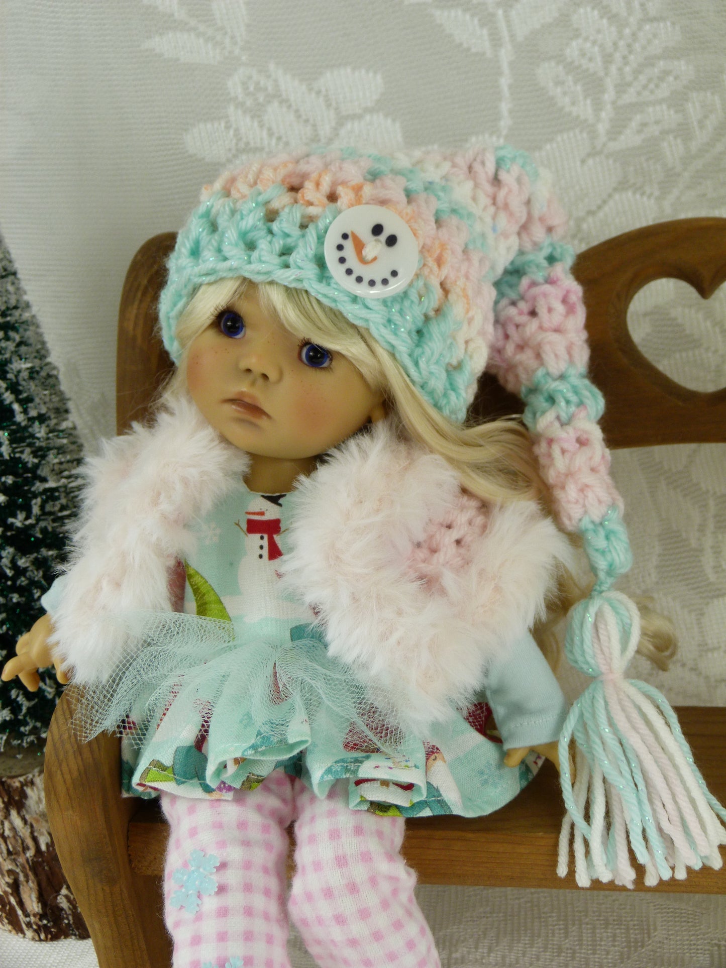 Snow Day Fun Winter Outfit Handmade to fit 11 Inch Dumpling Meadowdoll