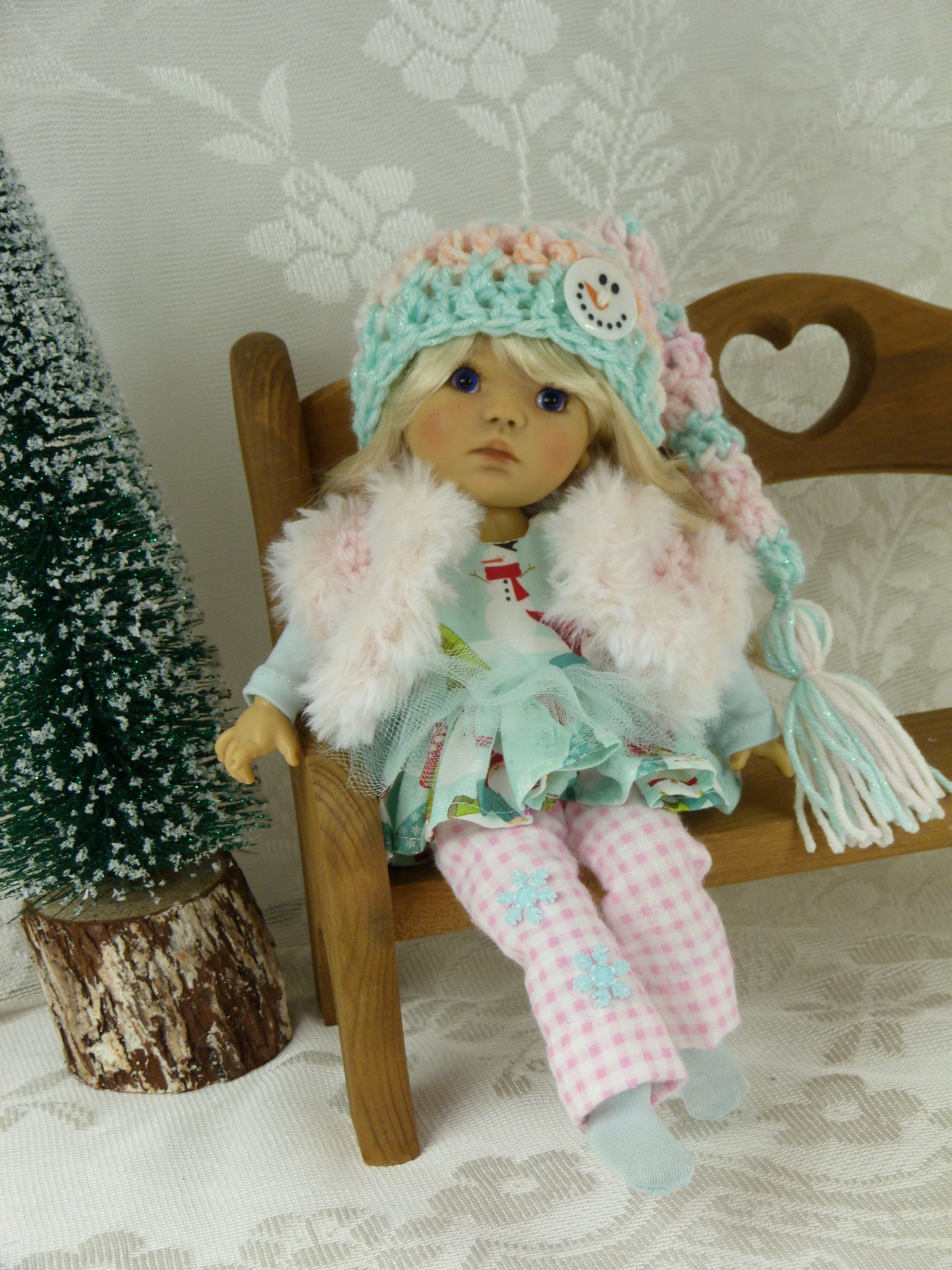 Snow Day Fun Winter Outfit Handmade to fit 11 Inch Dumpling Meadowdoll