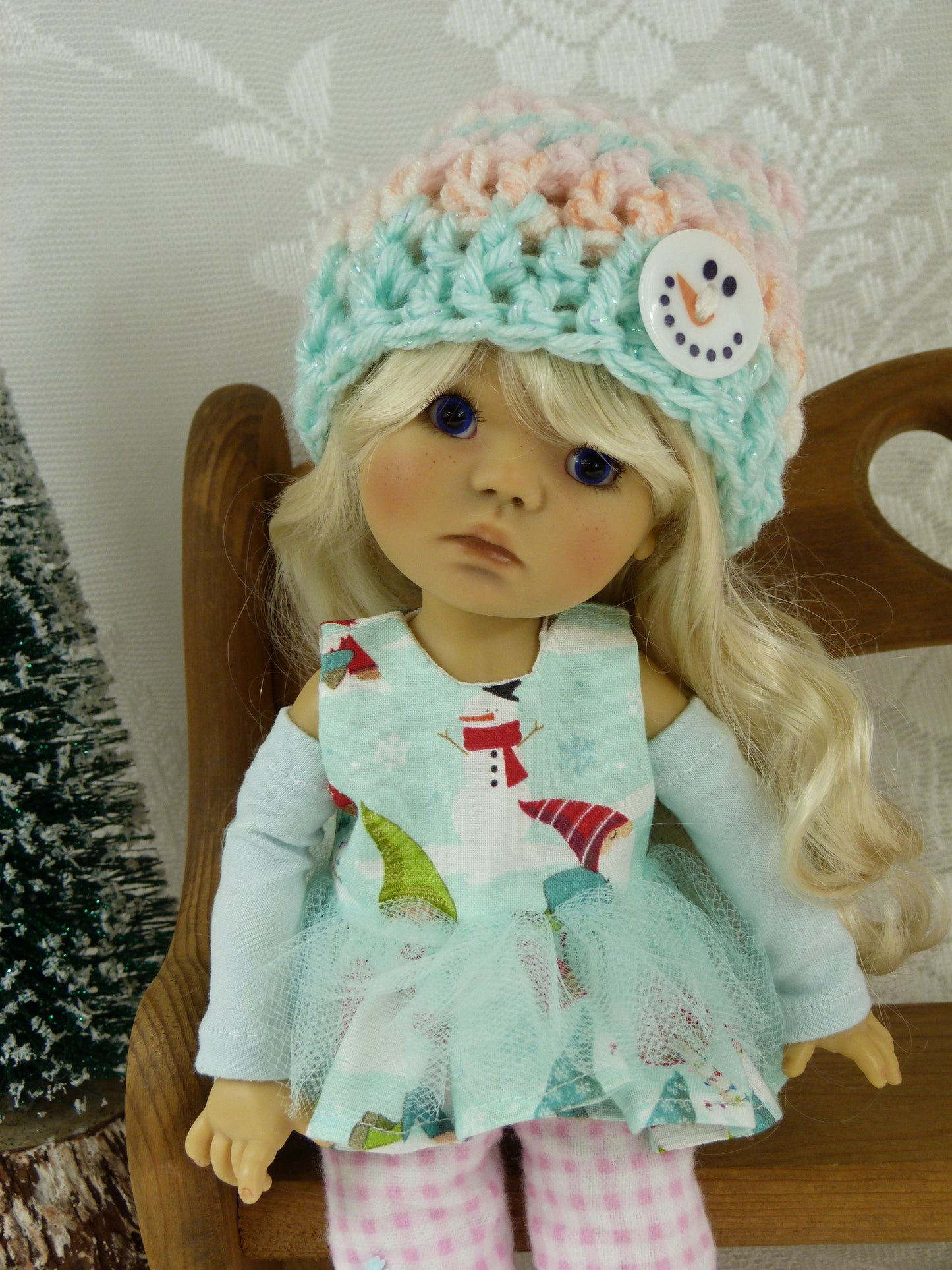 Snow Day Fun Winter Outfit Handmade to fit 11 Inch Dumpling Meadowdoll