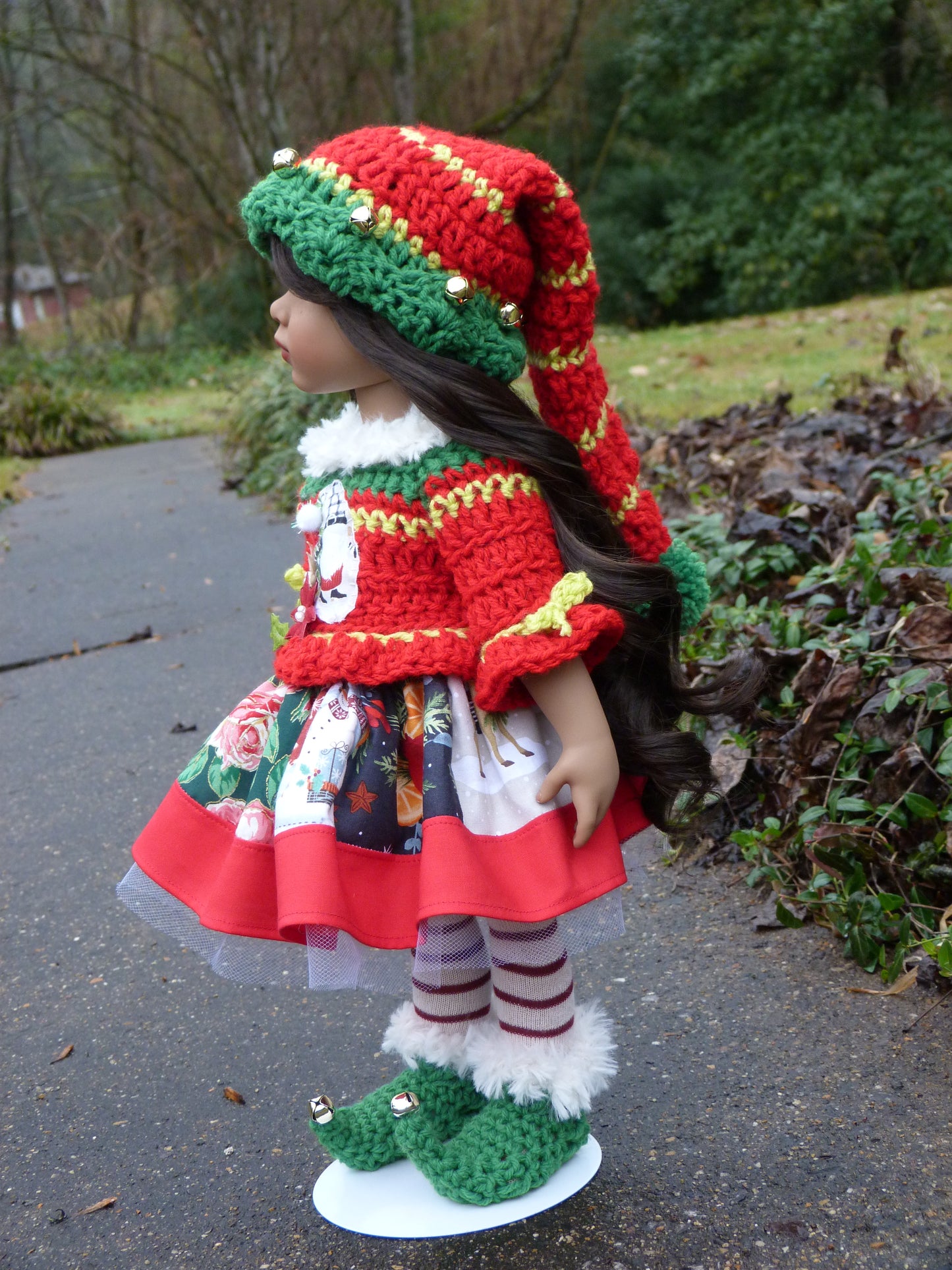 Christmas Elf Outfit Handmade to fit 19.5 Inch Gotz Happy Kidz Doll