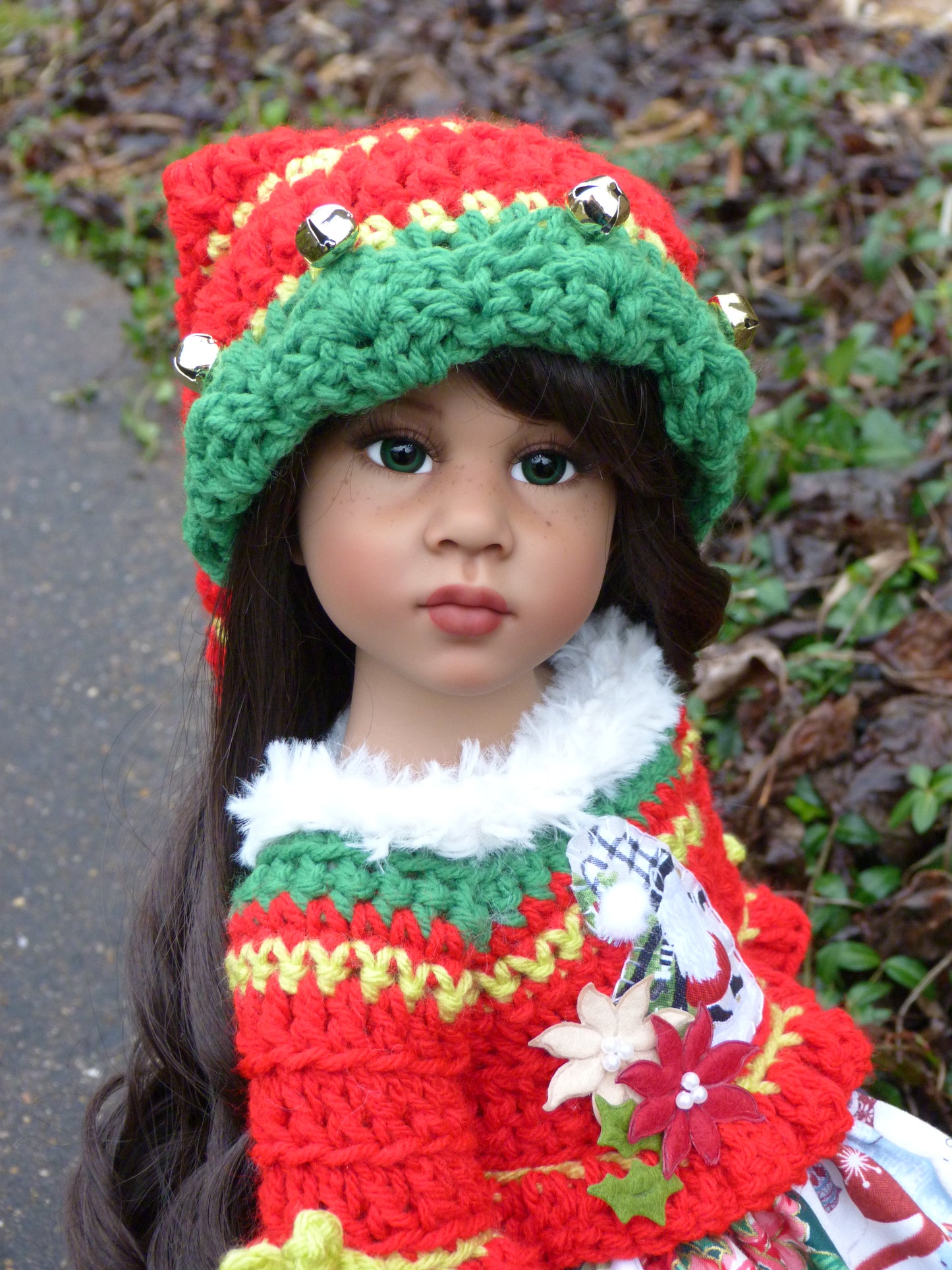 Christmas Elf Outfit Handmade to fit 19.5 Inch Gotz Happy Kidz Doll