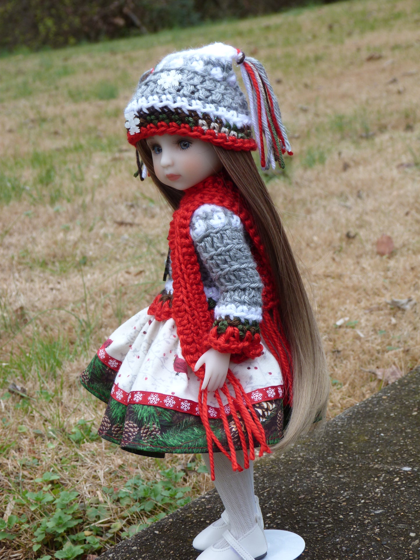 Winter Cardinal Outfit Handmade to fit 14.5 Inch Ruby Red Fashion Friends Doll