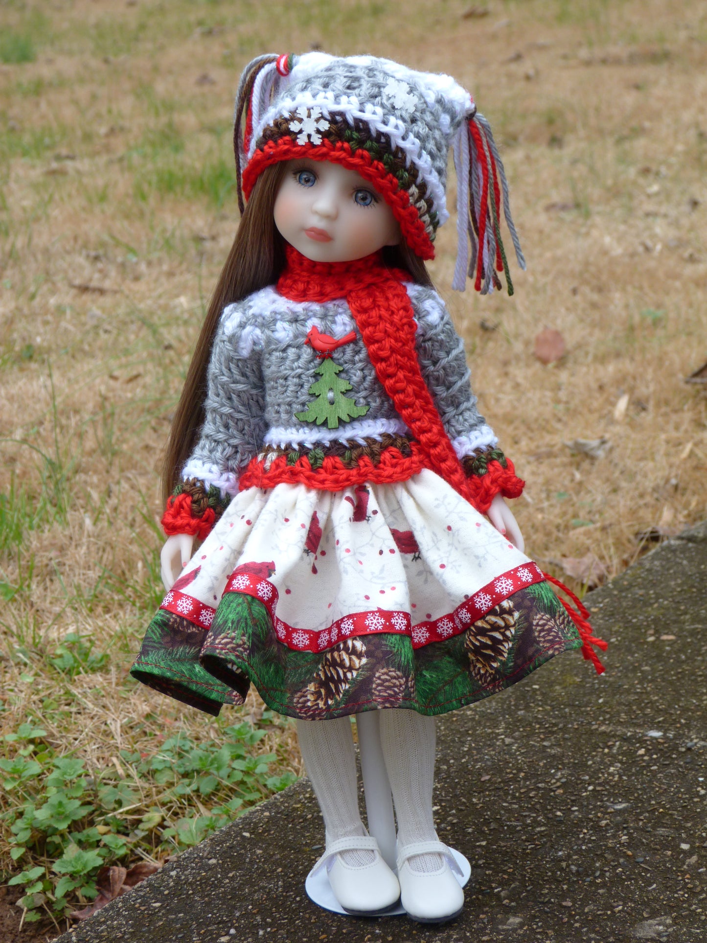 Winter Cardinal Outfit Handmade to fit 14.5 Inch Ruby Red Fashion Friends Doll