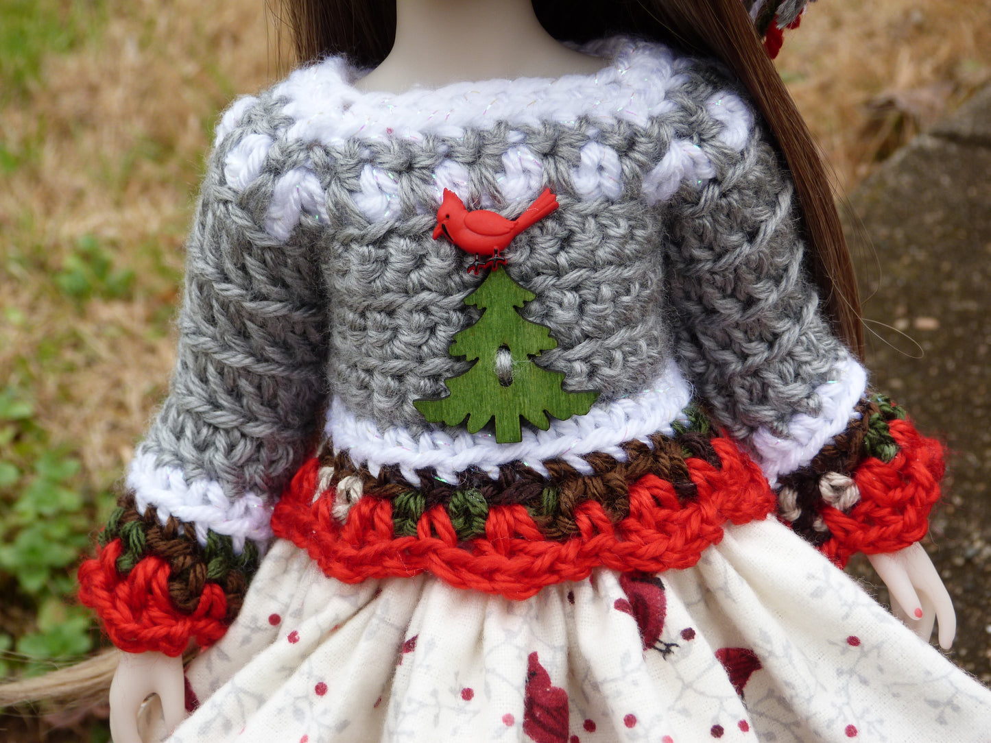 Winter Cardinal Outfit Handmade to fit 14.5 Inch Ruby Red Fashion Friends Doll