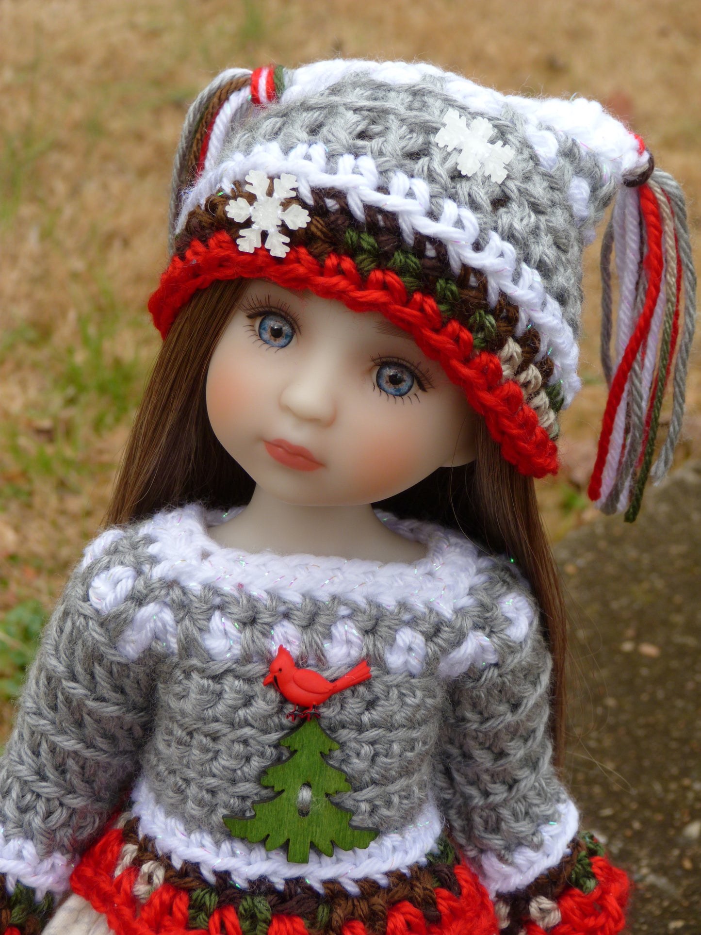 Winter Cardinal Outfit Handmade to fit 14.5 Inch Ruby Red Fashion Friends Doll