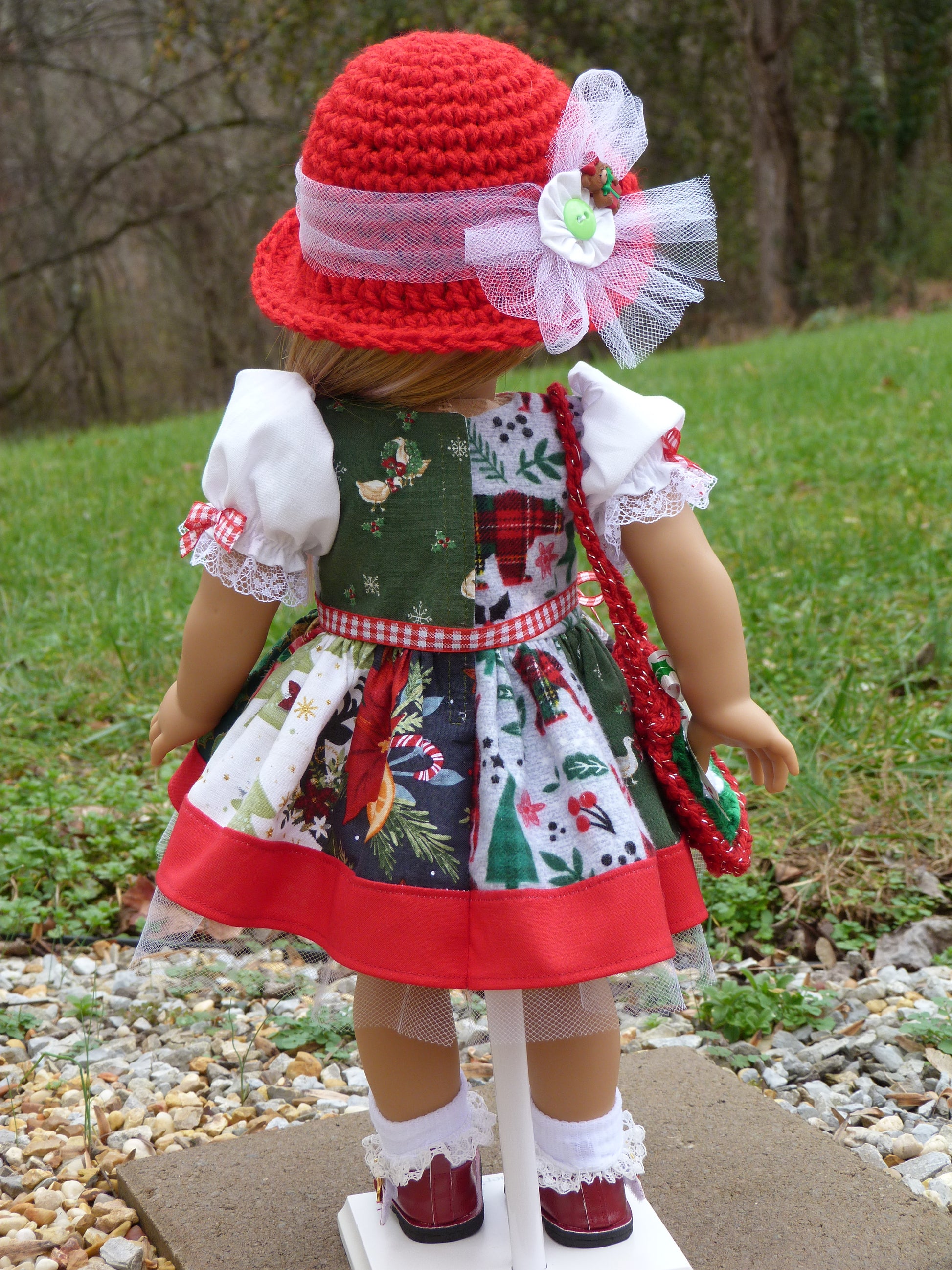 18 inch doll christmas dress Amazon.com: American Fashion World Red and Green Victorian Christmas Dress for 18-Inch Dolls | Premium Quality & Trendy Design