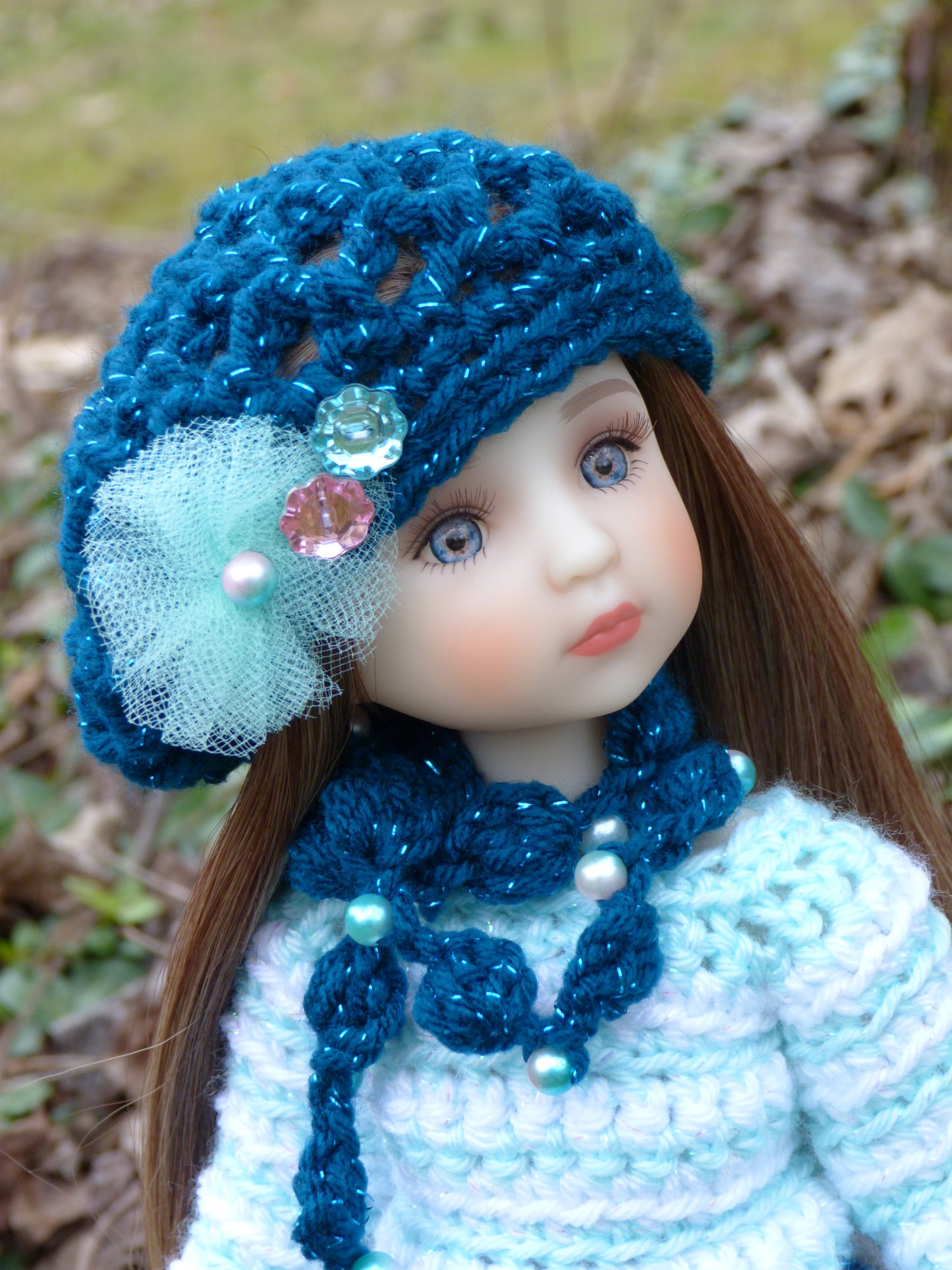 Winter Icicle Melody Outfit Handmade to fit 14.5 Inch Ruby Red Fashion Doll