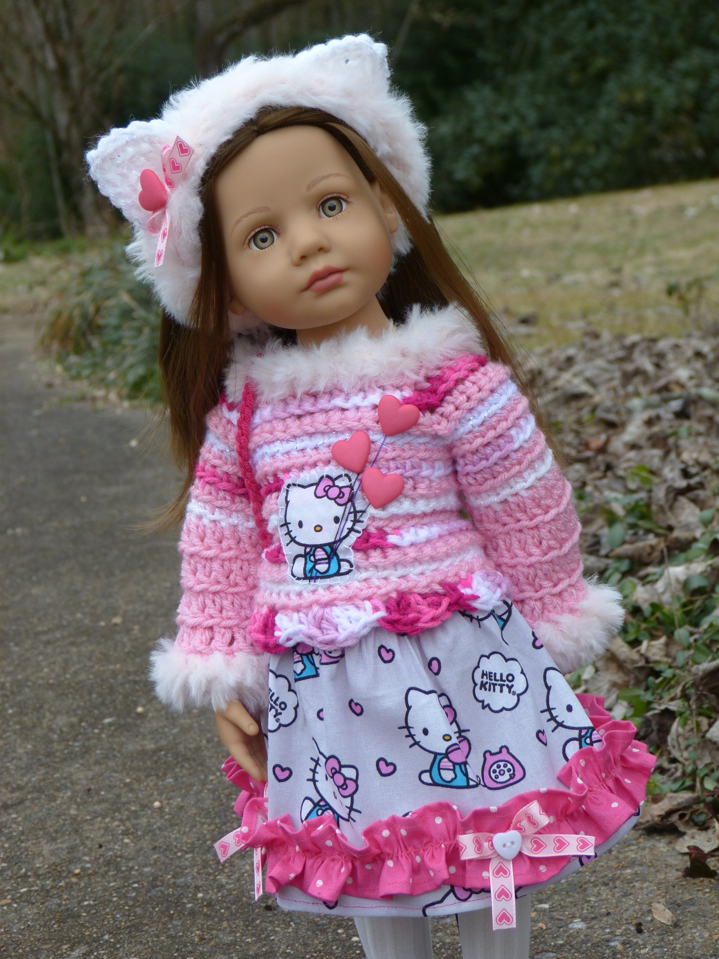 Valentine's Day Outfit Handmade to fit 18 Inch BB Meadowdoll