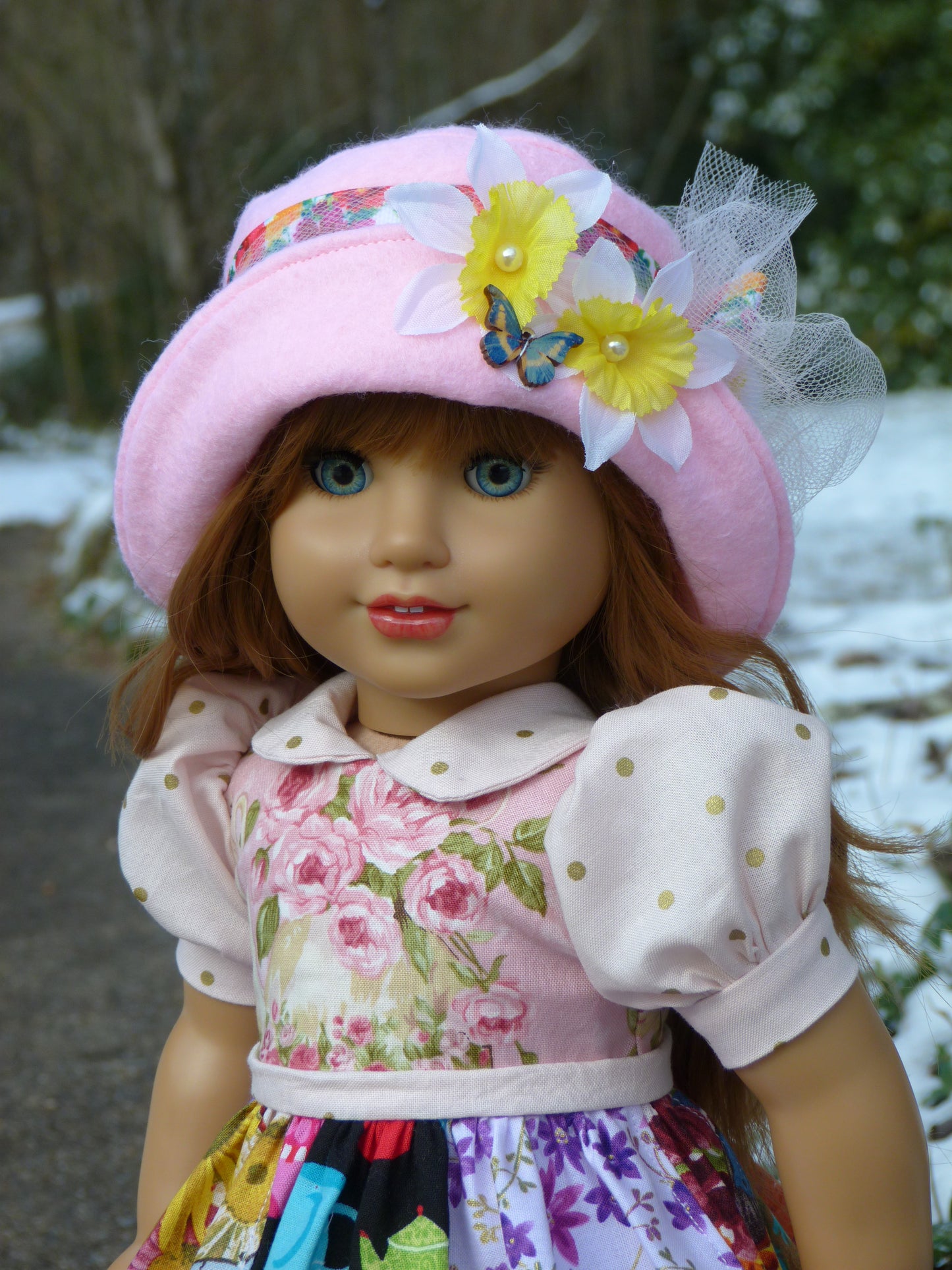 Spring Time for Tea Ensemble for 18 Inch American Doll