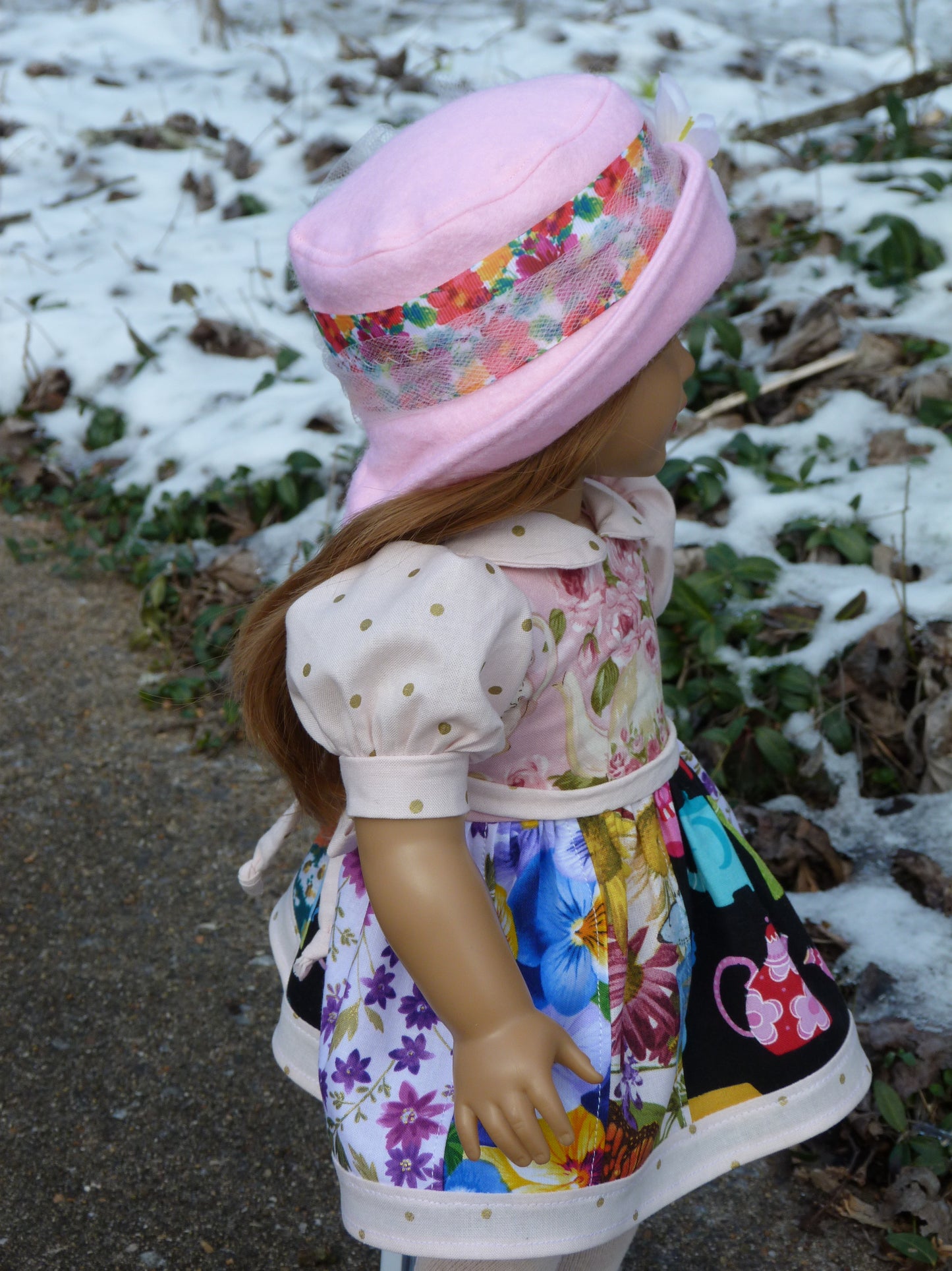 Spring Time for Tea Ensemble for 18 Inch American Doll