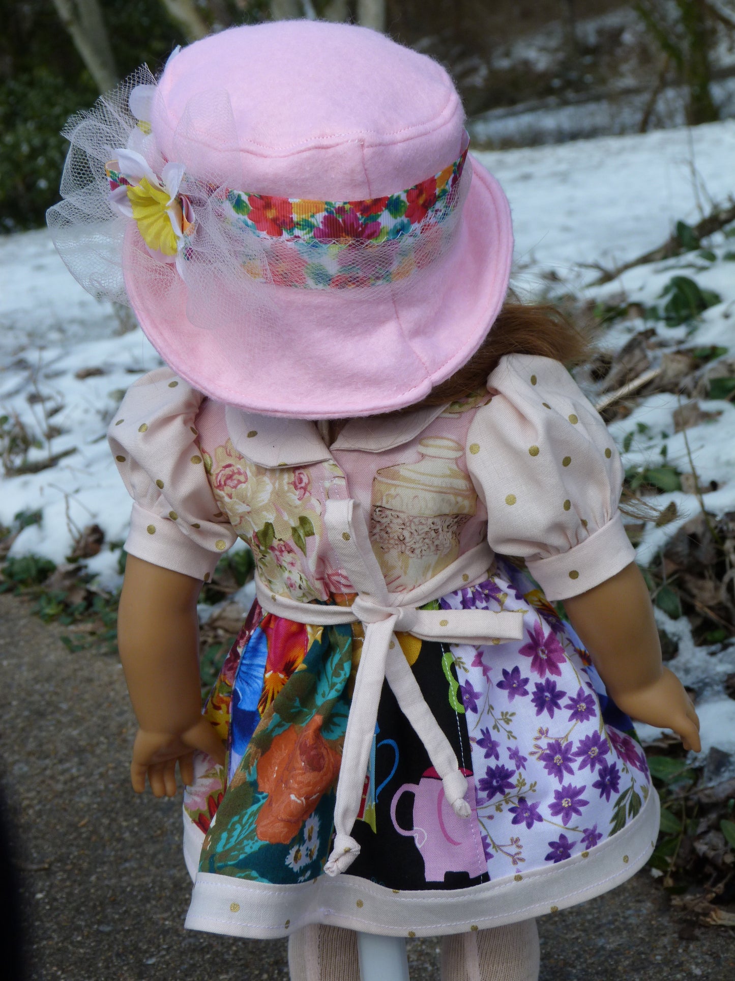 Spring Time for Tea Ensemble for 18 Inch American Doll